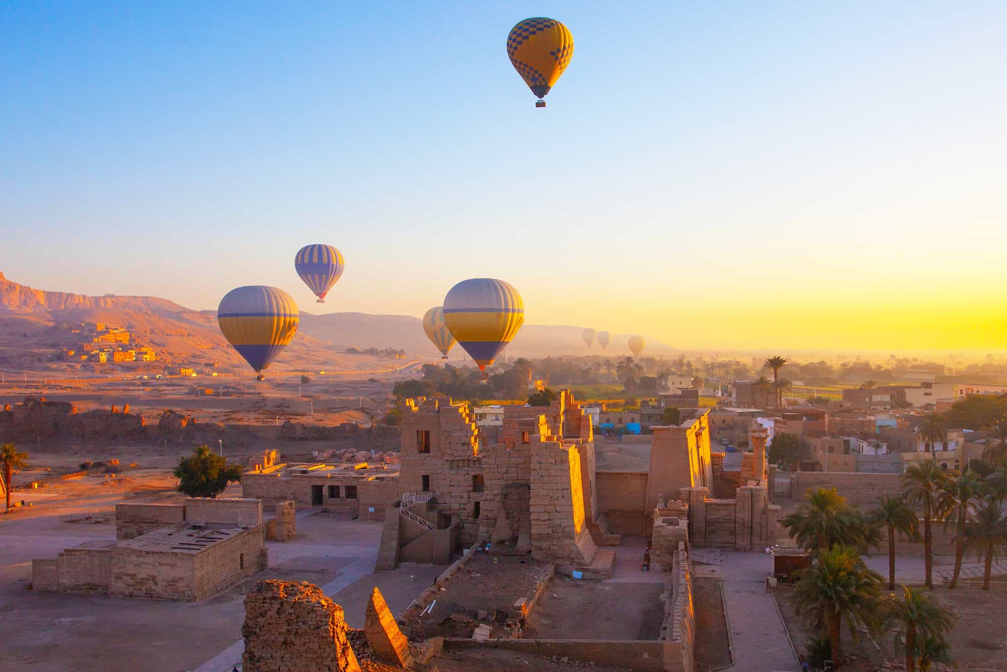Hot air balloons, Luxor, Egypt. Photo: Shutterstock 2613761927