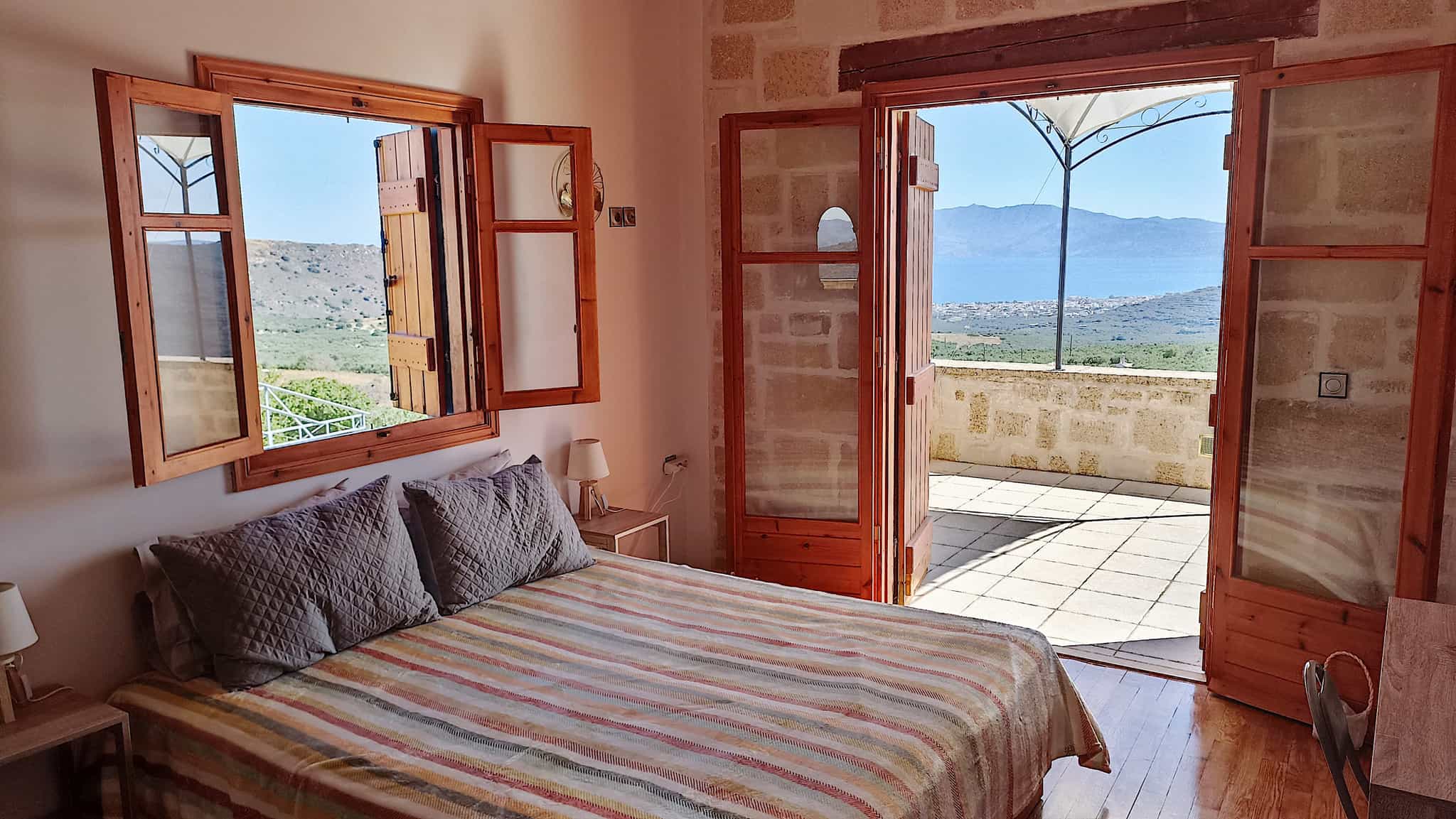 View from guest house bedroom. Near Kissamos. Island of Crete. Greece