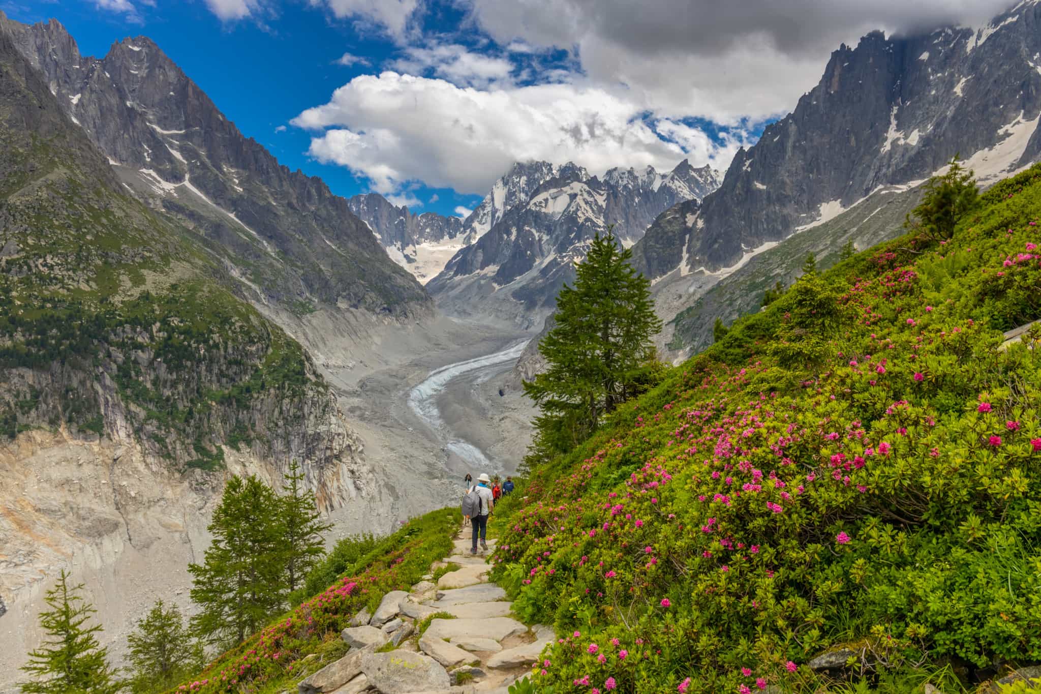 Hiker on the Tour du Mont Blanc