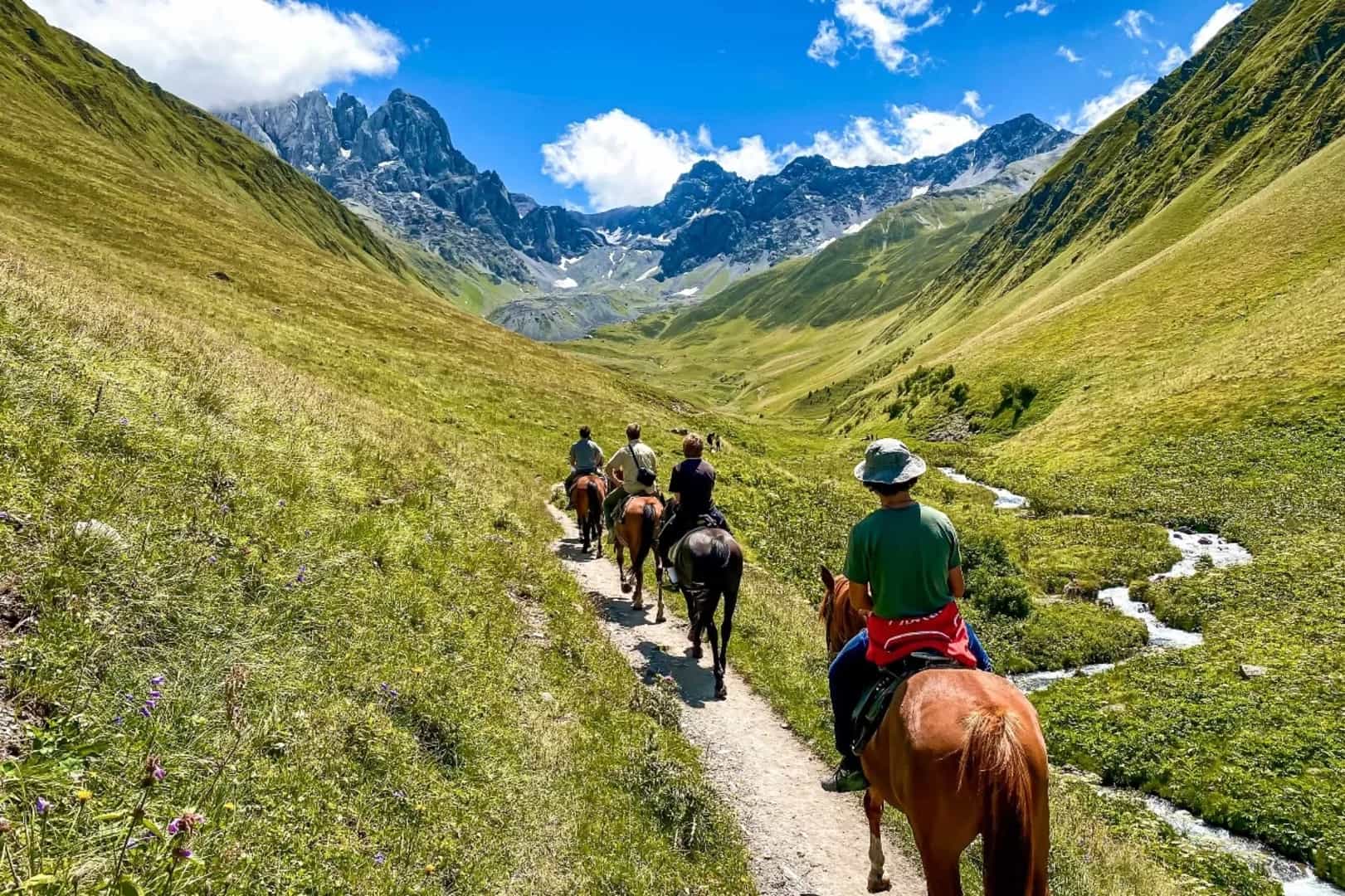 Horse riding in Juta Valley, Georgia.