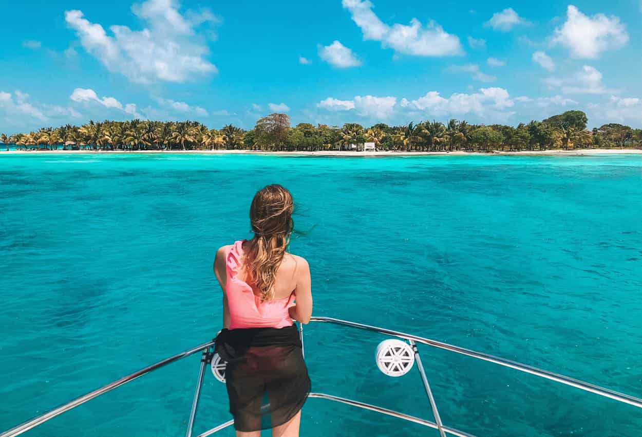 Boat journey in Belize. Photo: shutterstock 2485137931