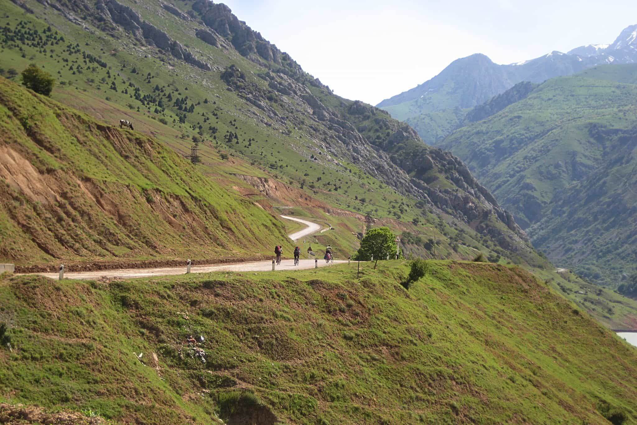 Cycling in Zaamin National Park, Uzbekistan