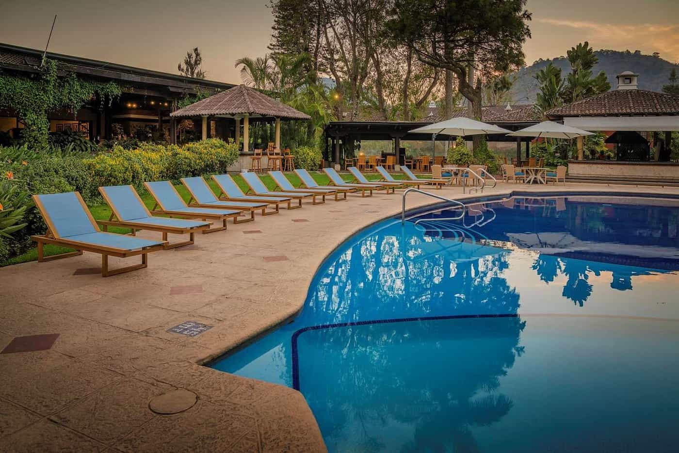Pool at the Porta Hotel in Antigua, Guatemala