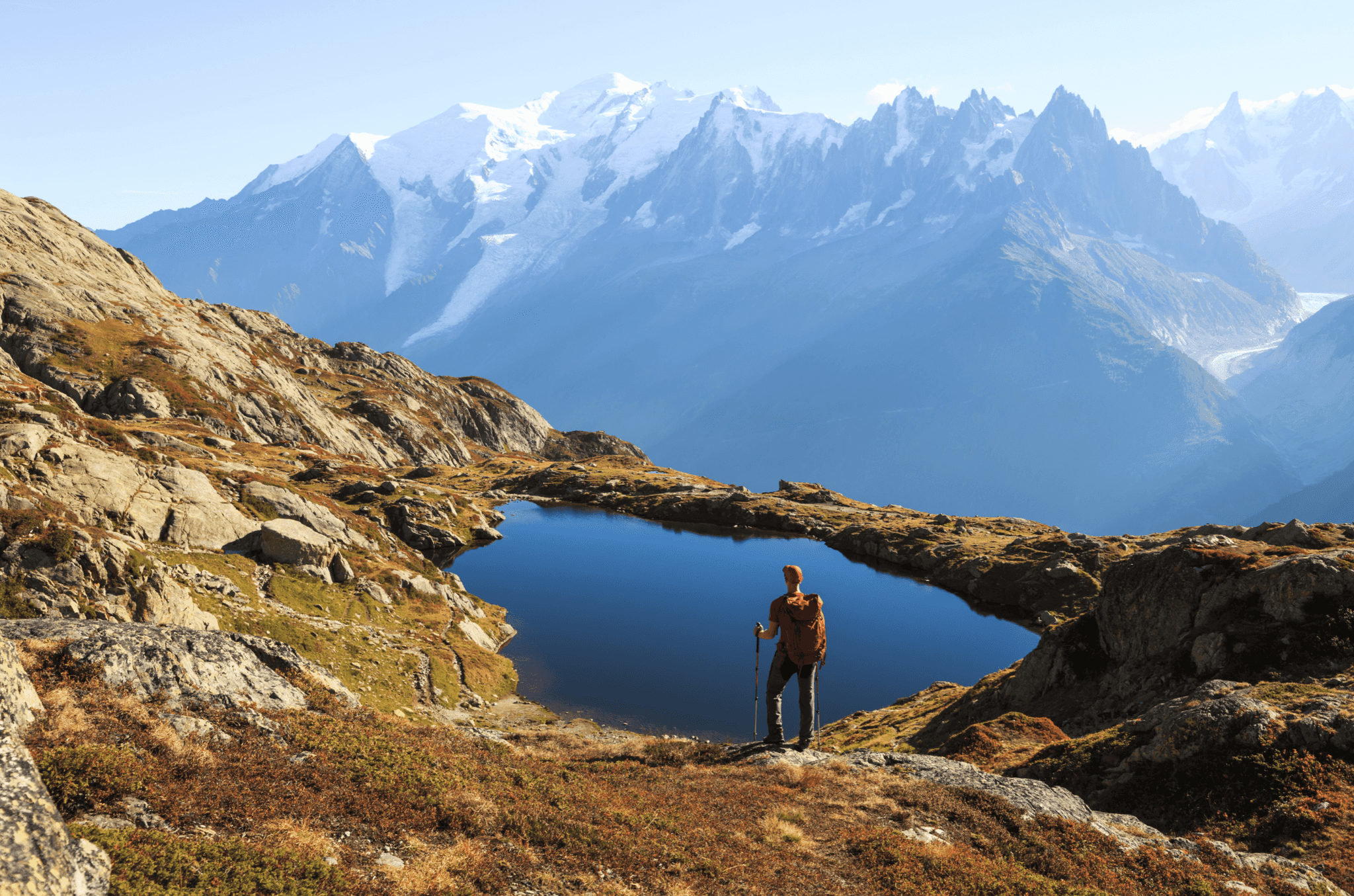 Lac des Cheserys, Tour du Mont Blanc, France. Photo: Canva - https://www.canva.com/photos/MADap3Ig87c-tour-du-mont-blanc/