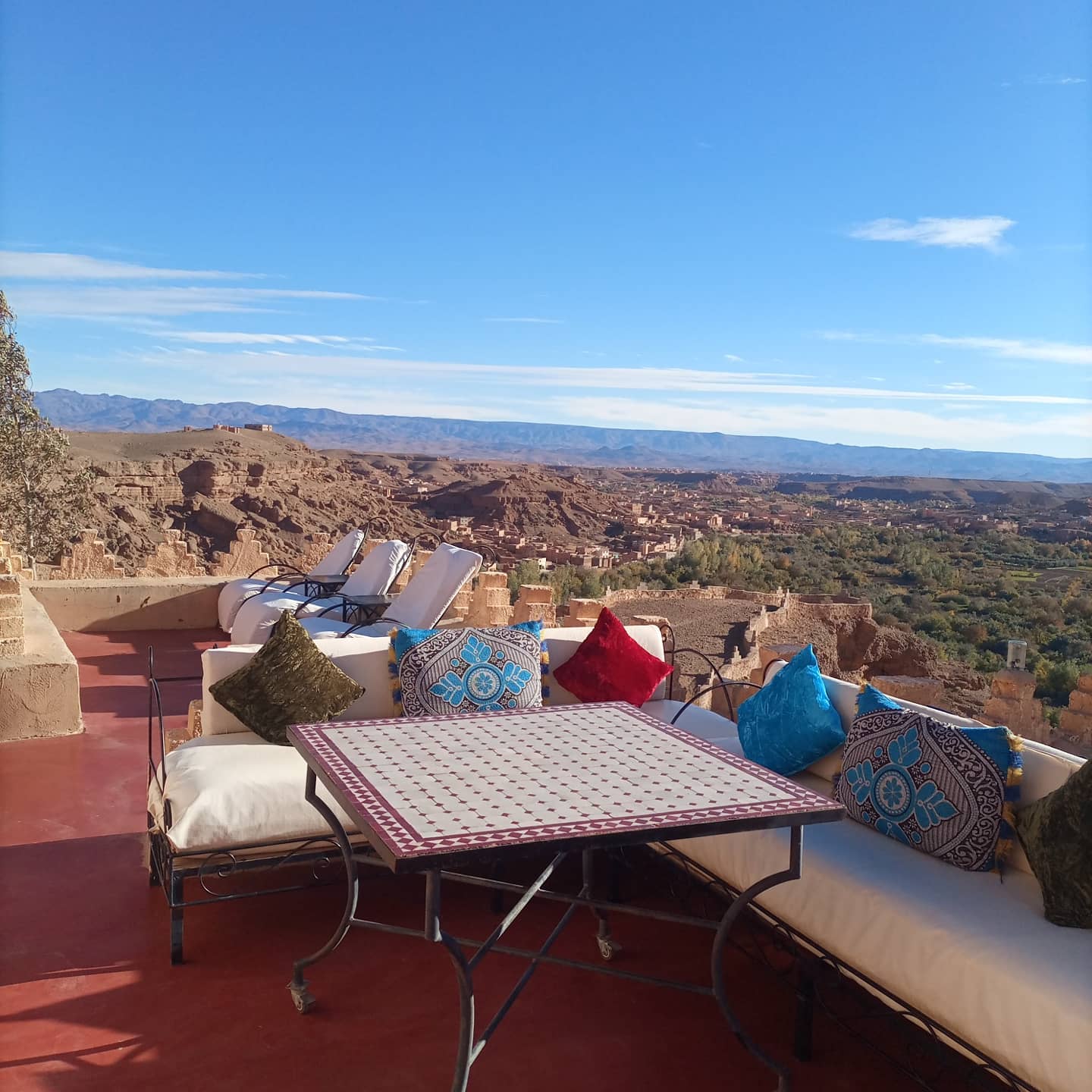 Dar Timitar Ecolodge terrace, Taberkhacht Morocco