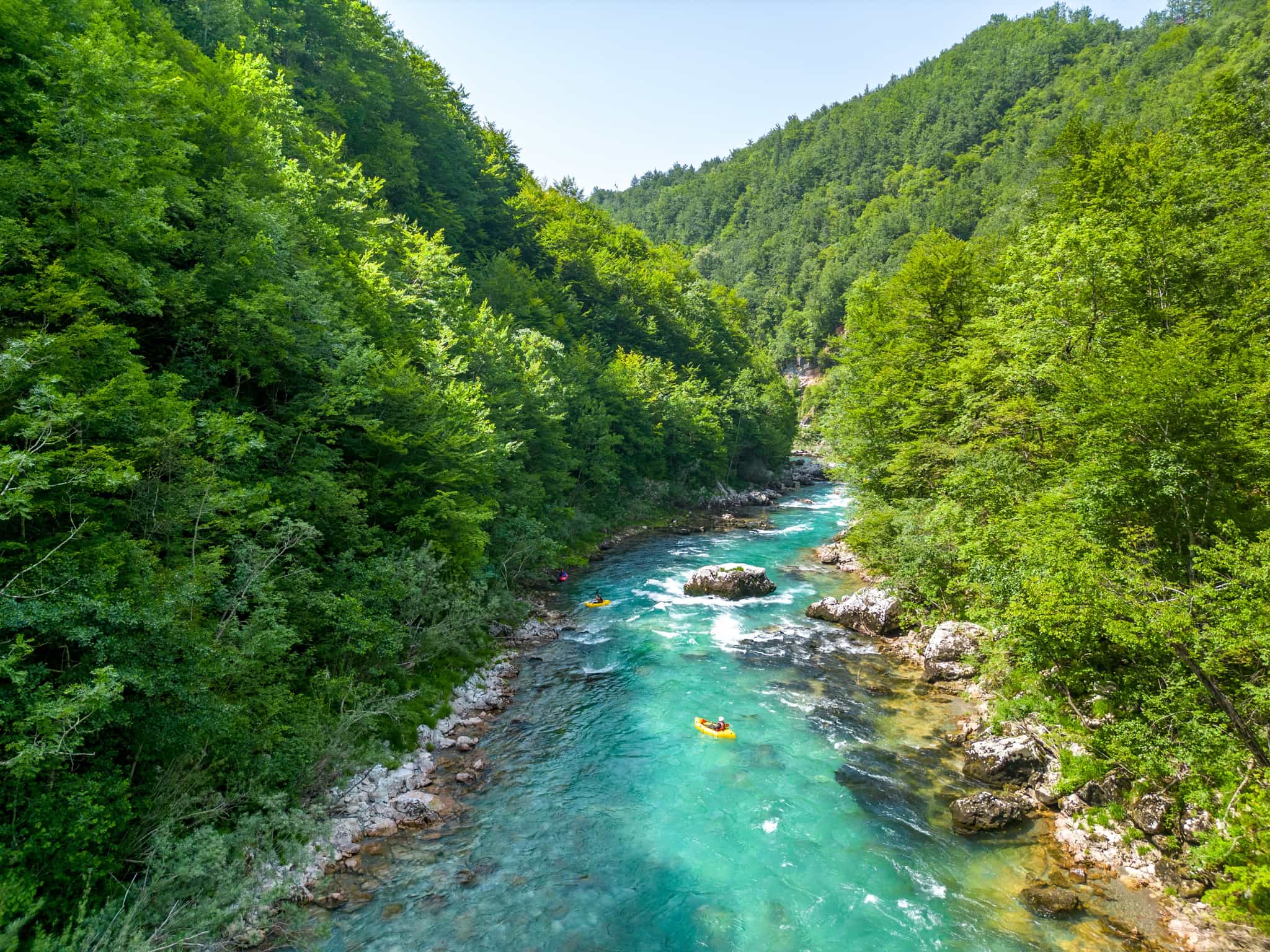 Packrafters on the Tara River, Montenegro