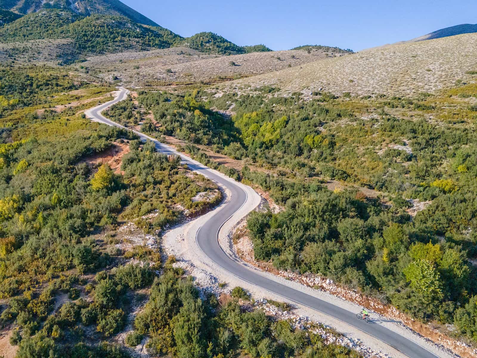 Cycling mountain roads of Albania
