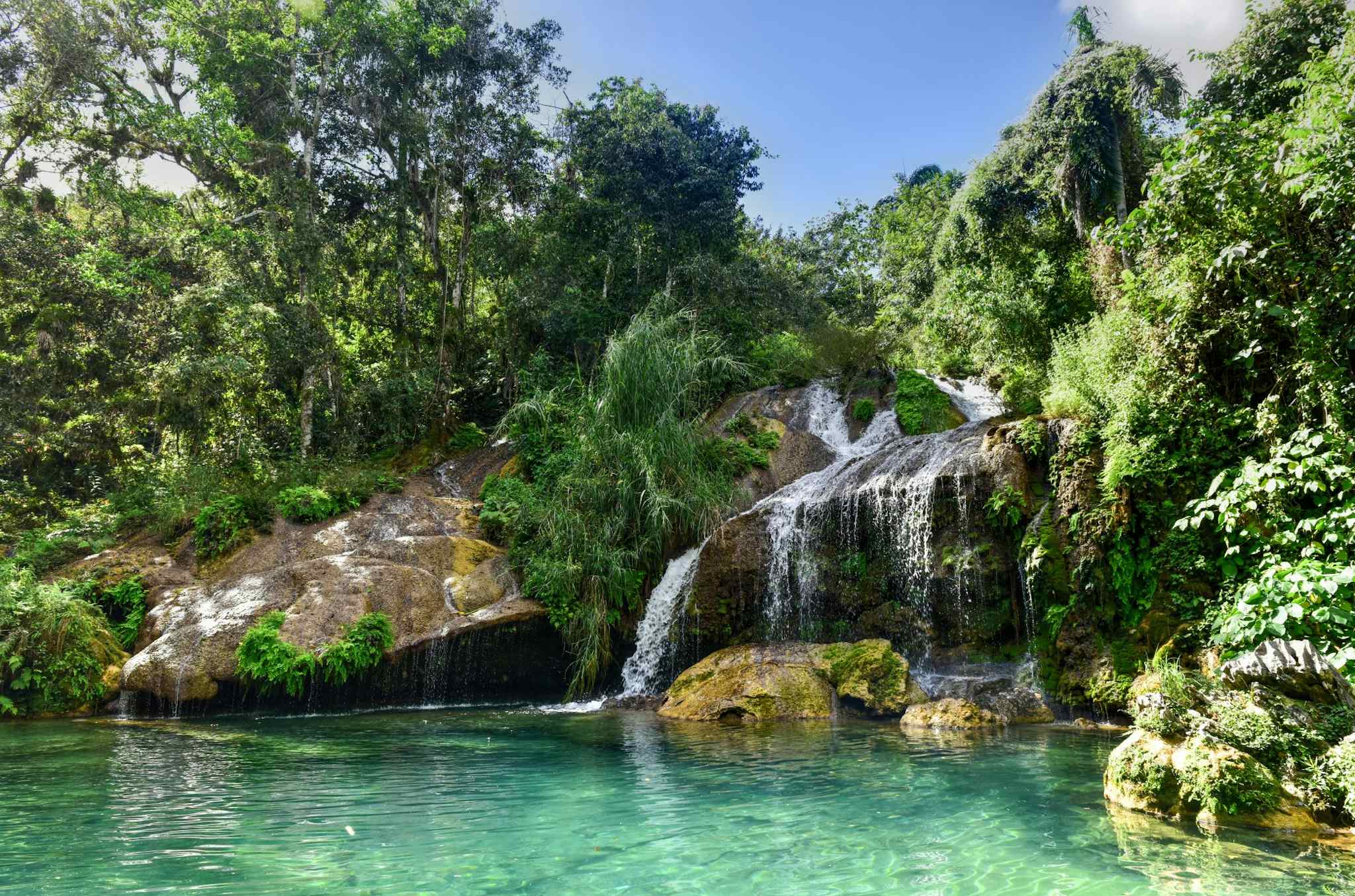 Los Helechos waterfall, Cuba. Photo: iStock-1134822034