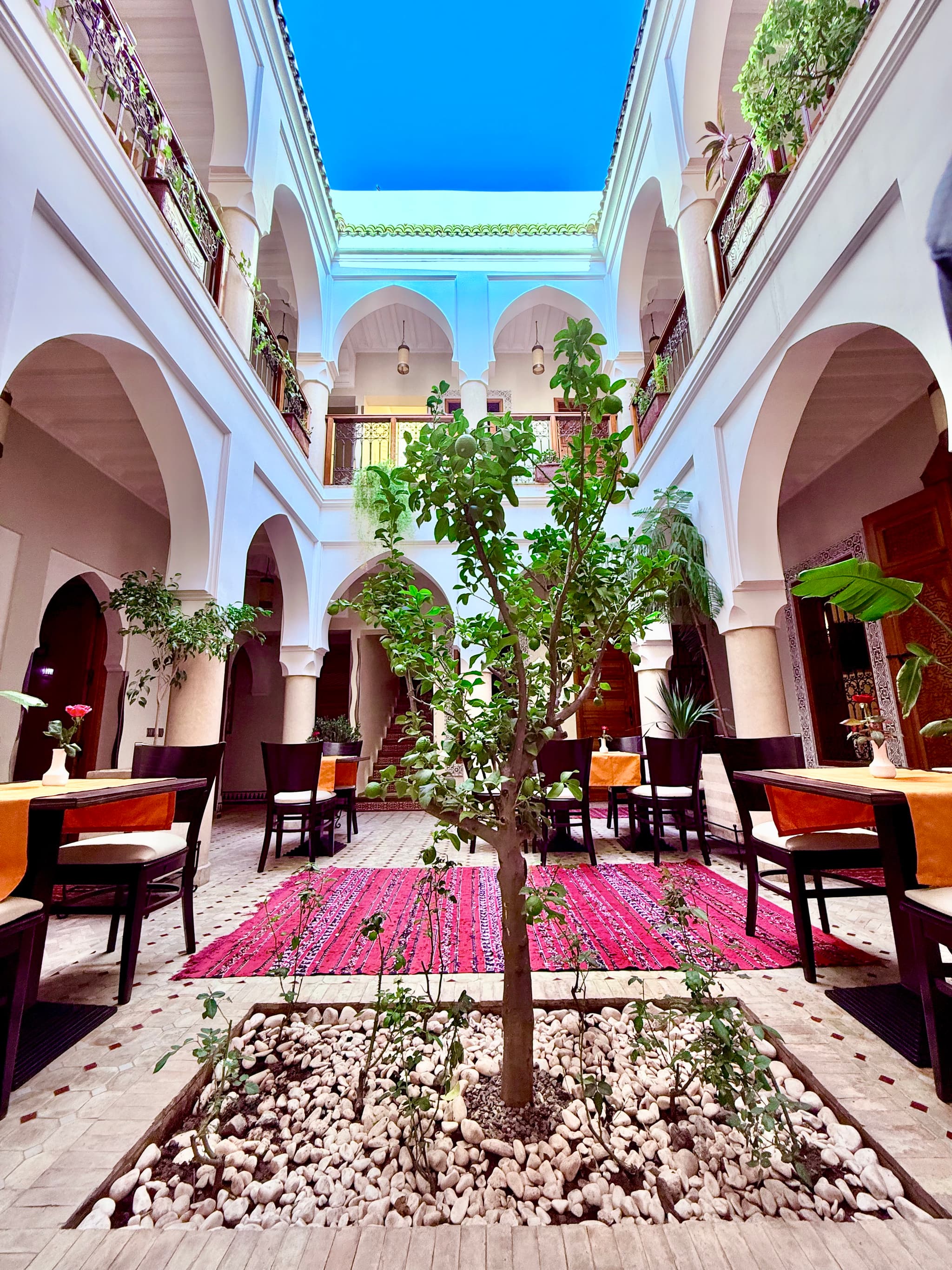 Courtyard dinning at Riad Berta, Marrakech