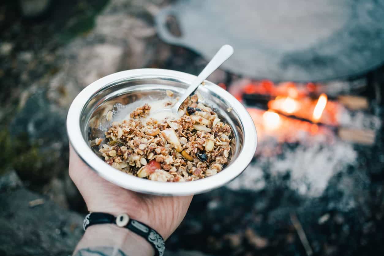 Muesli at the camp in Greenland