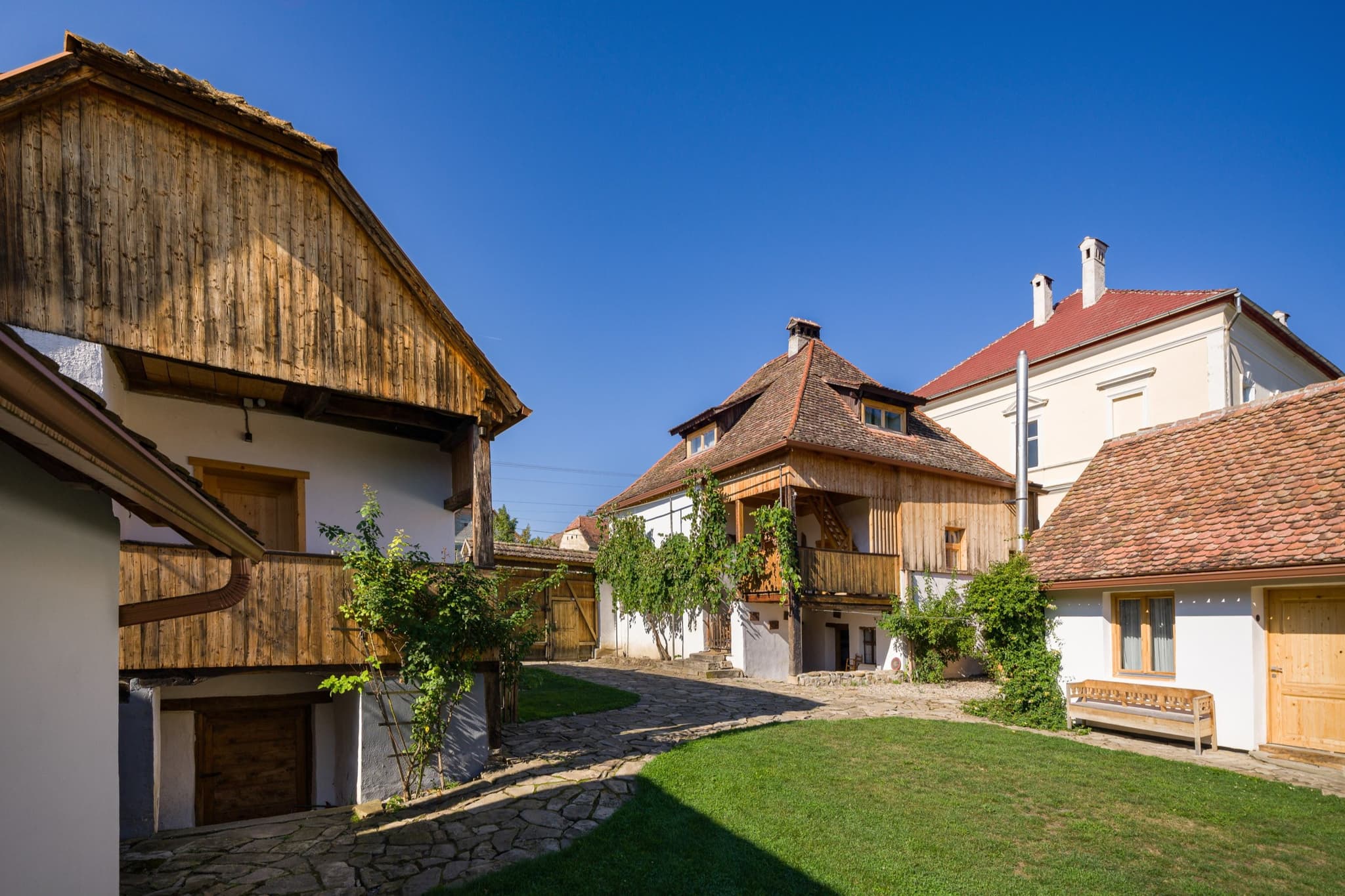 Mesendorf Gasthaus courtyard, Romania