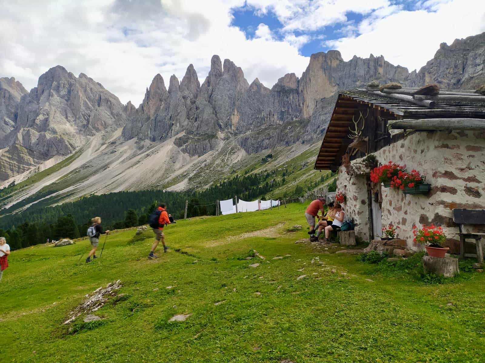 Rifugio Malga Brogles, a mountain hut in the Dolomites .