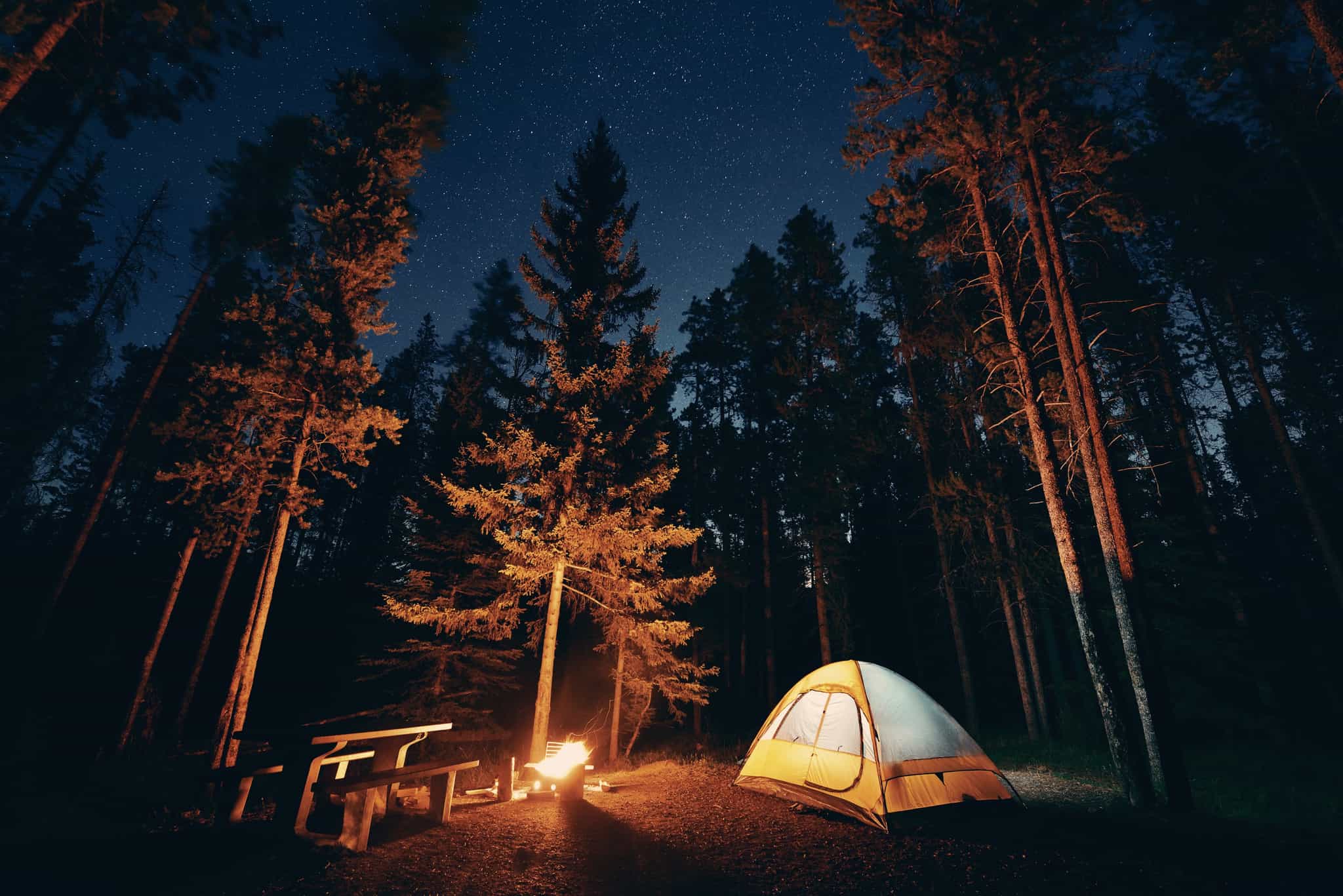 Camping in Canada.