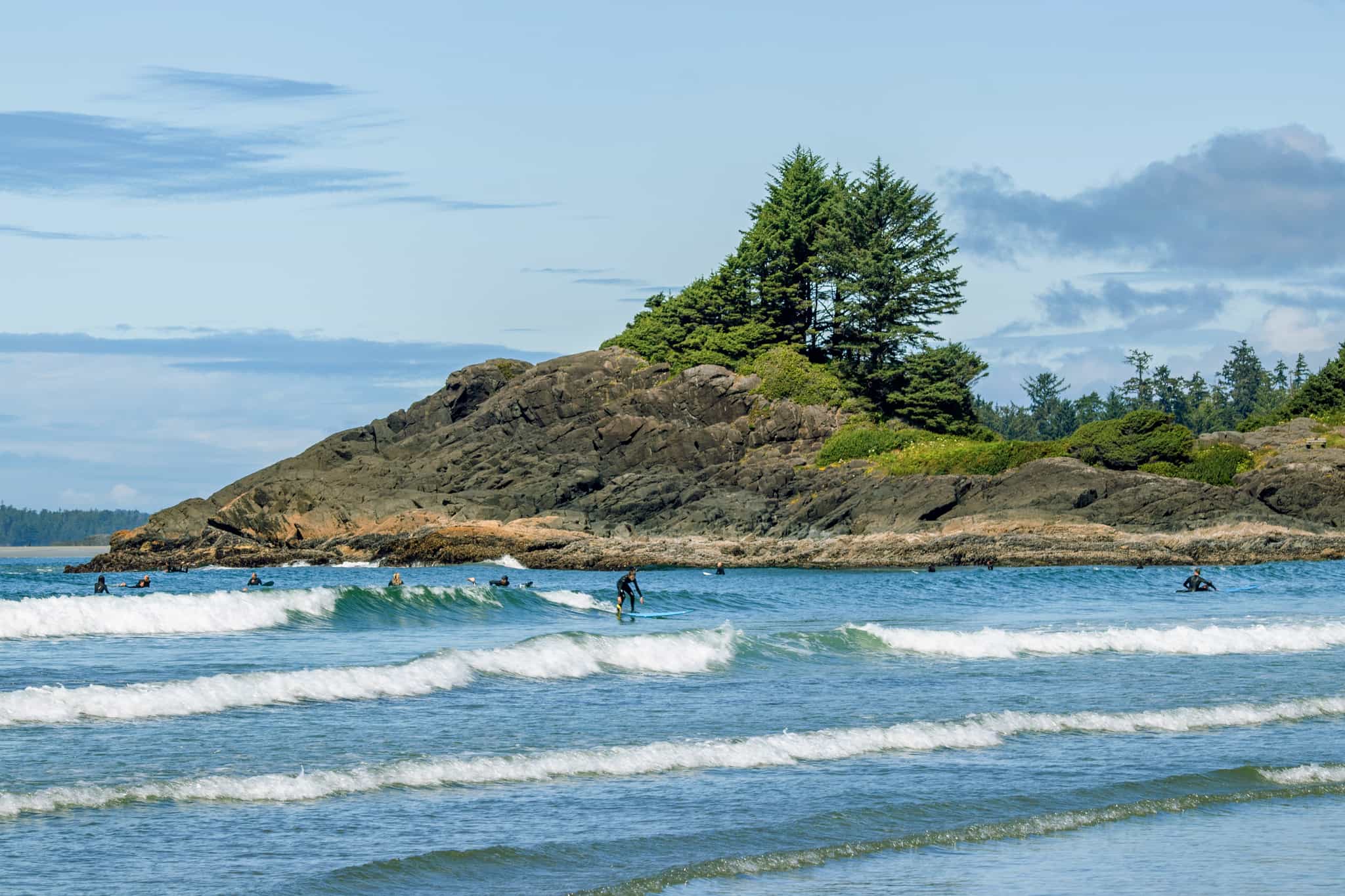 Surfing in Tofino, Canada.
