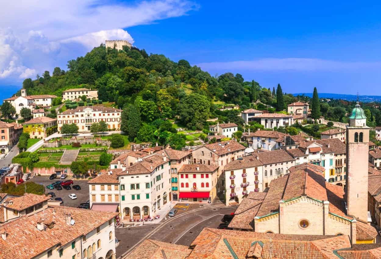 Hilltop town of Asolo, Italy.