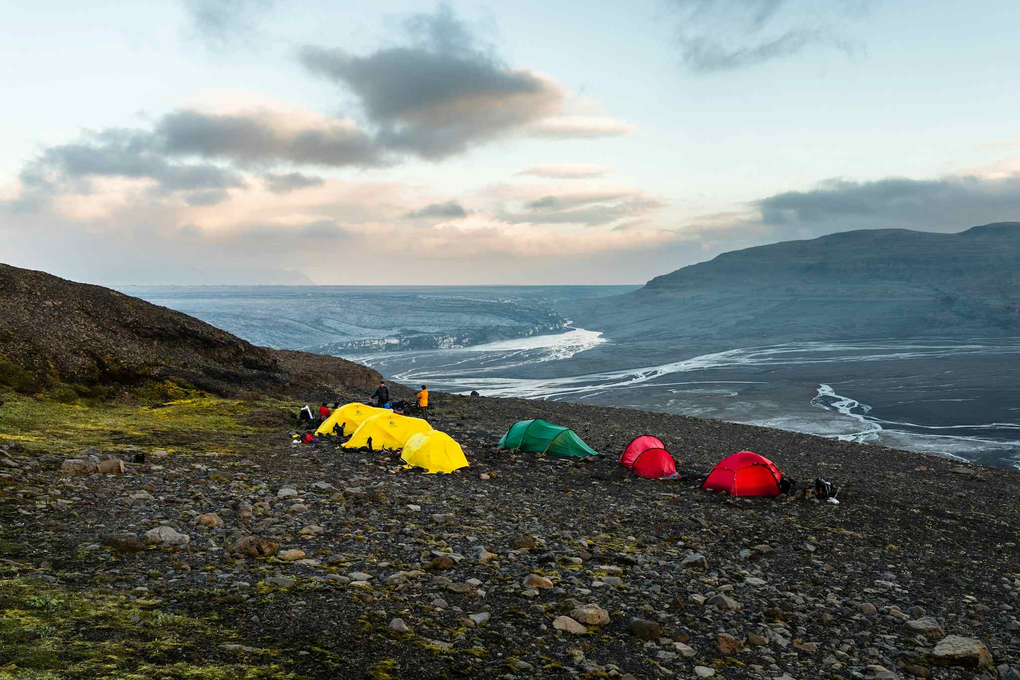 Wild camping, Skaftafell National Park, Iceland. Photo: Host/Icelandic Mountain Guides