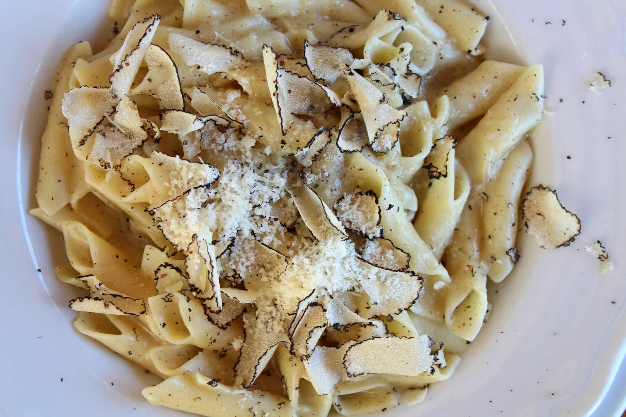Homemade truffle pasta