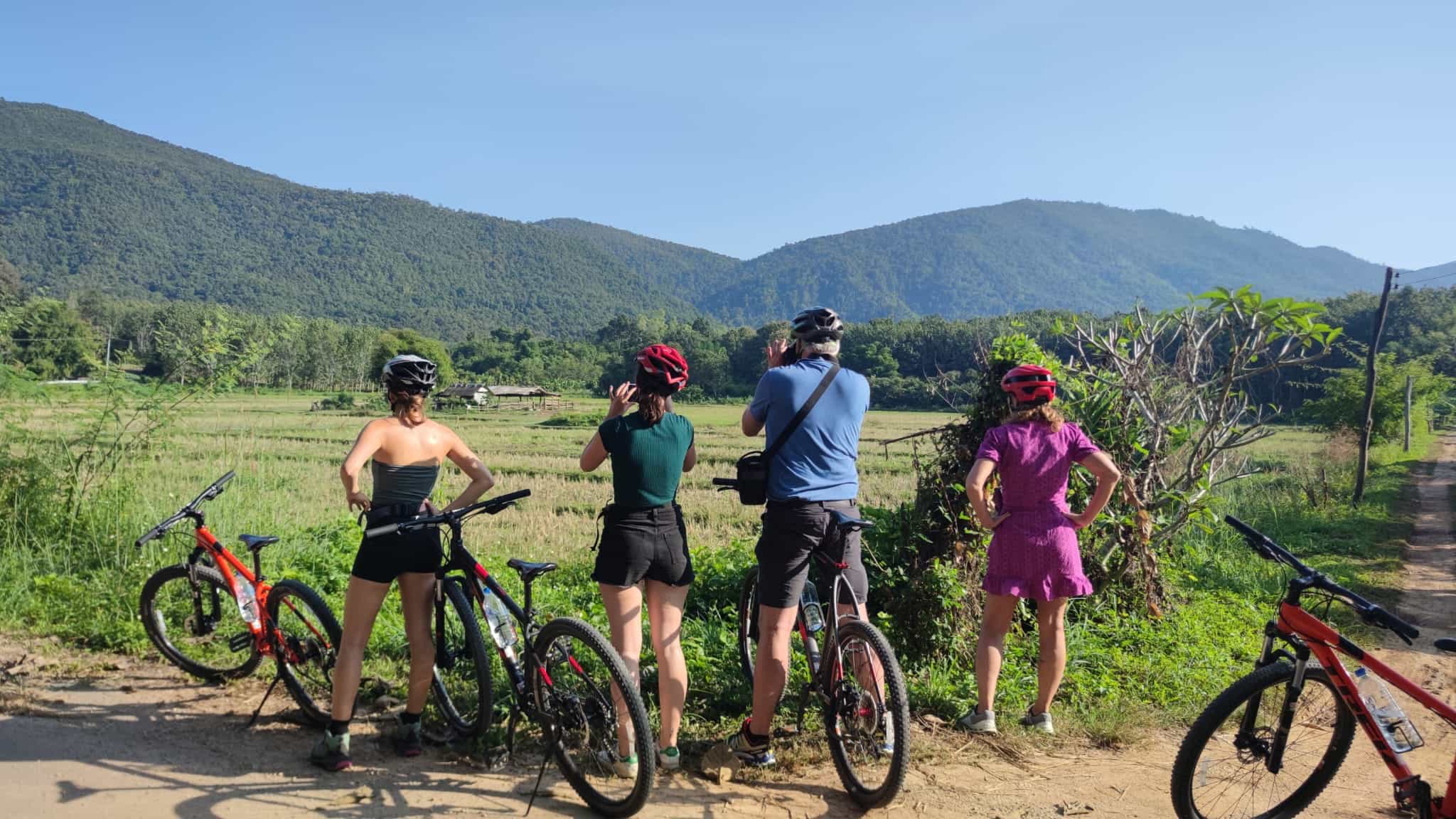 Cycling Chiang Rai countryside, Thailand.