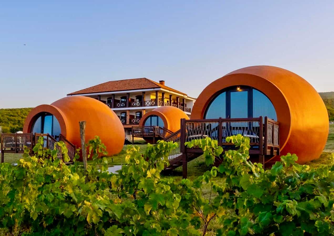 Qvevrebi hotel in Kakheti wine region, Georgia.