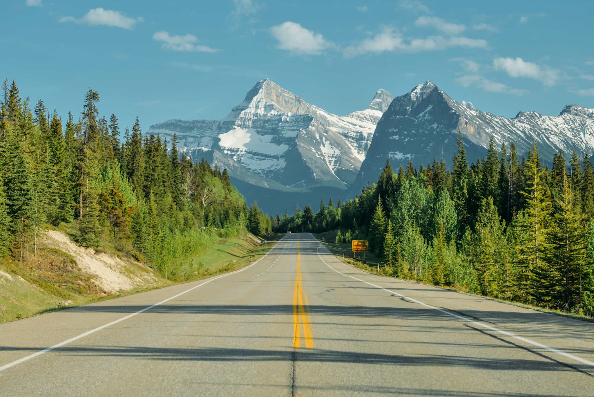 Road through the Canadian Rockies