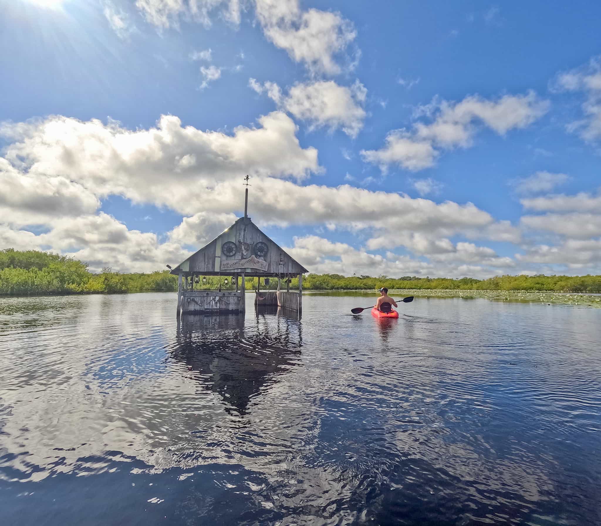 Kayaking near El Cuyo in Mexico's Yucatan Peninsula