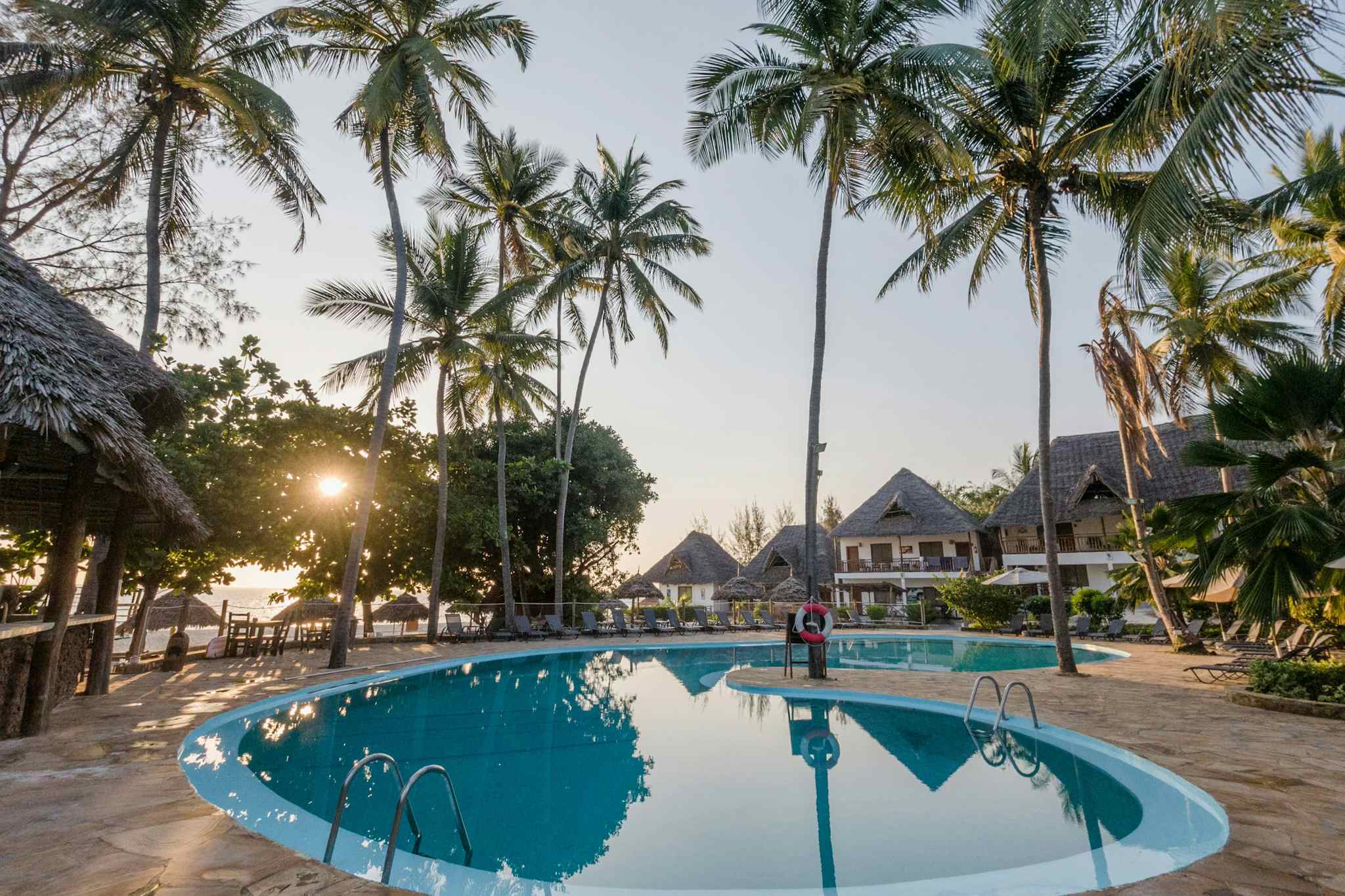 Pool at Paradise Beach Resort, Zanzibar.
