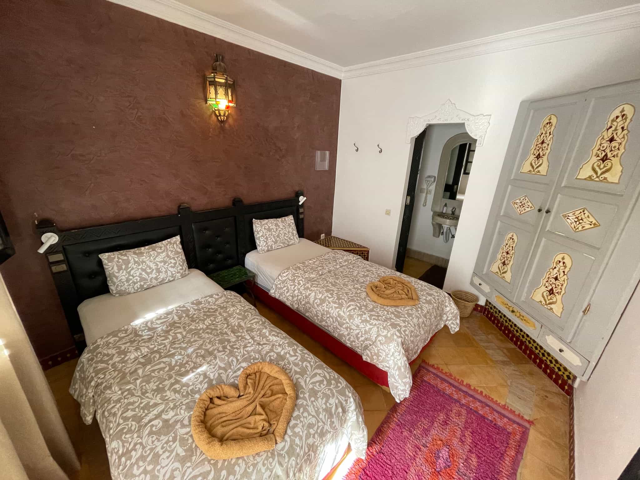 Riad twin room, Tamraght, Morocco, Staff photo Lauren