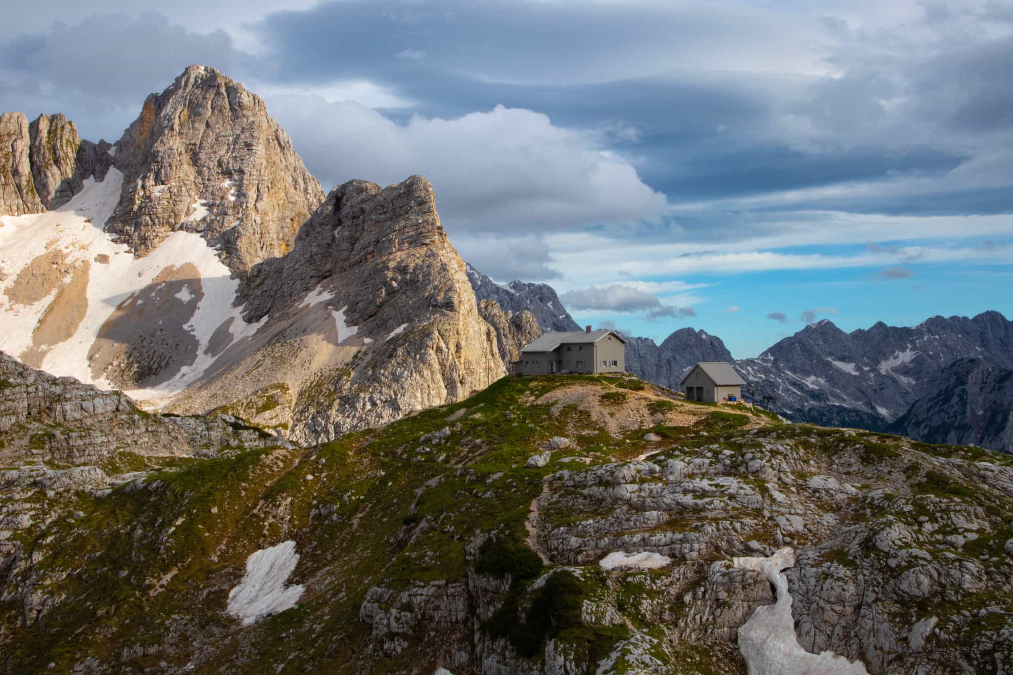 Mountain hut in the Julian Alps
