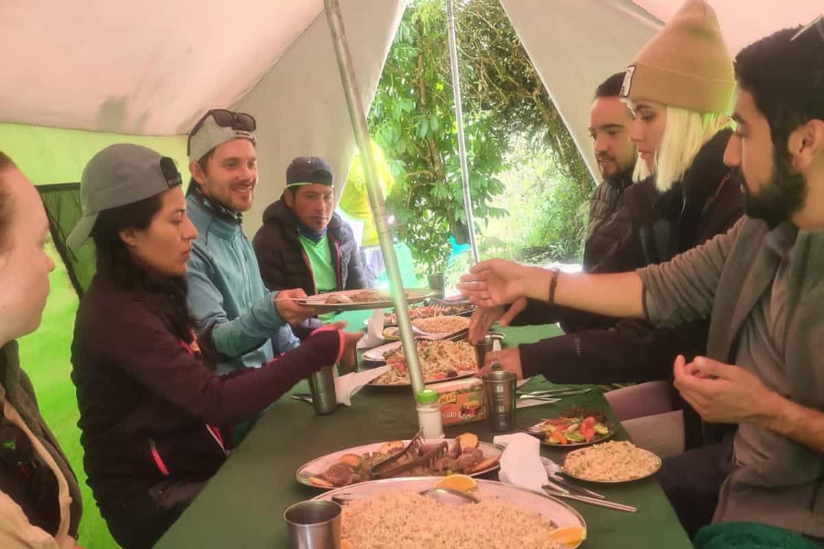 Food on trek, Choquequirao, Peru