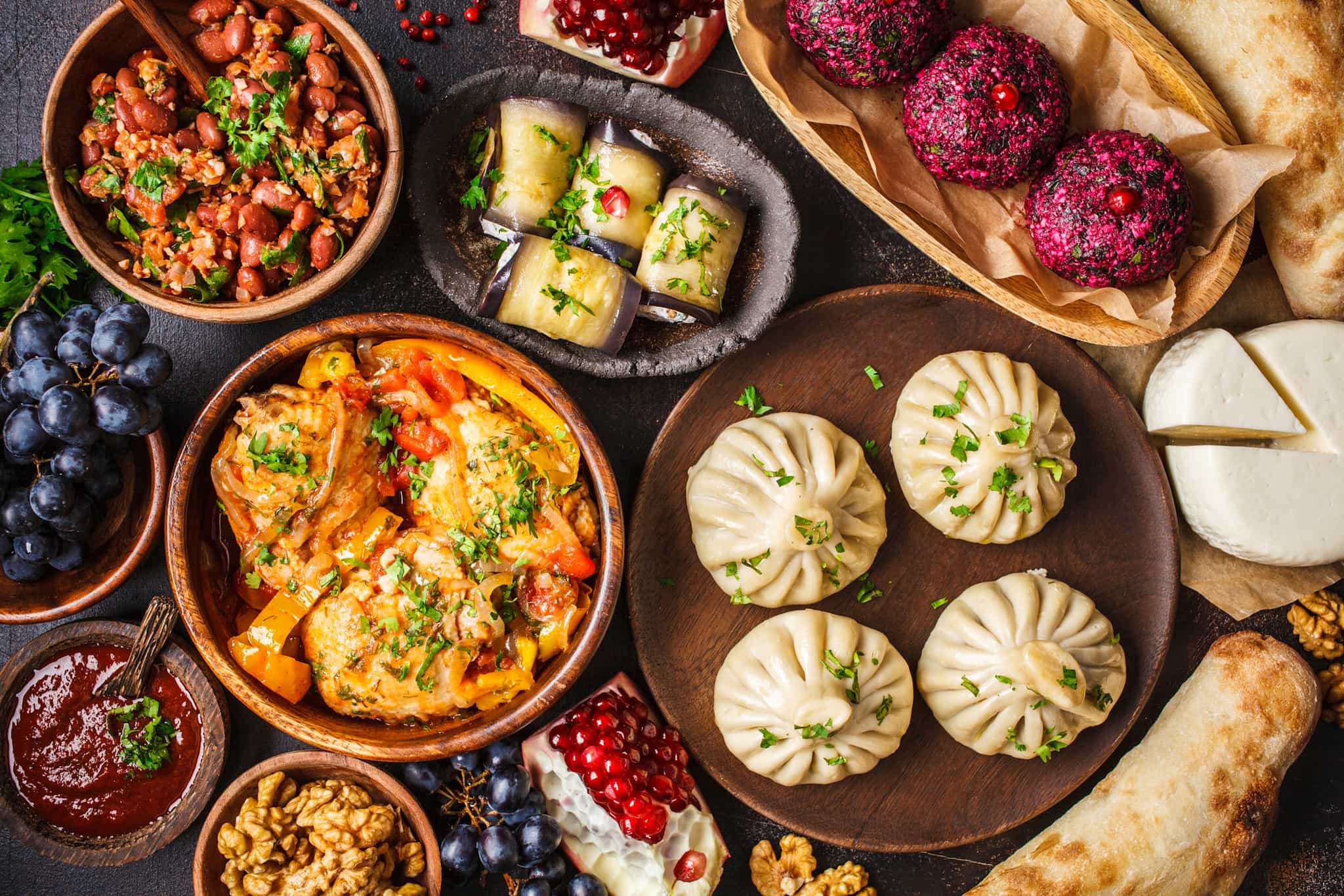 Colourful georgian food