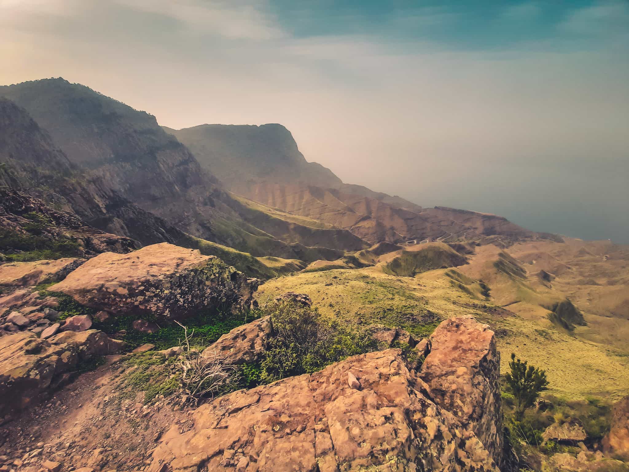 Views towards the west coast of Gran Canaria, Spain