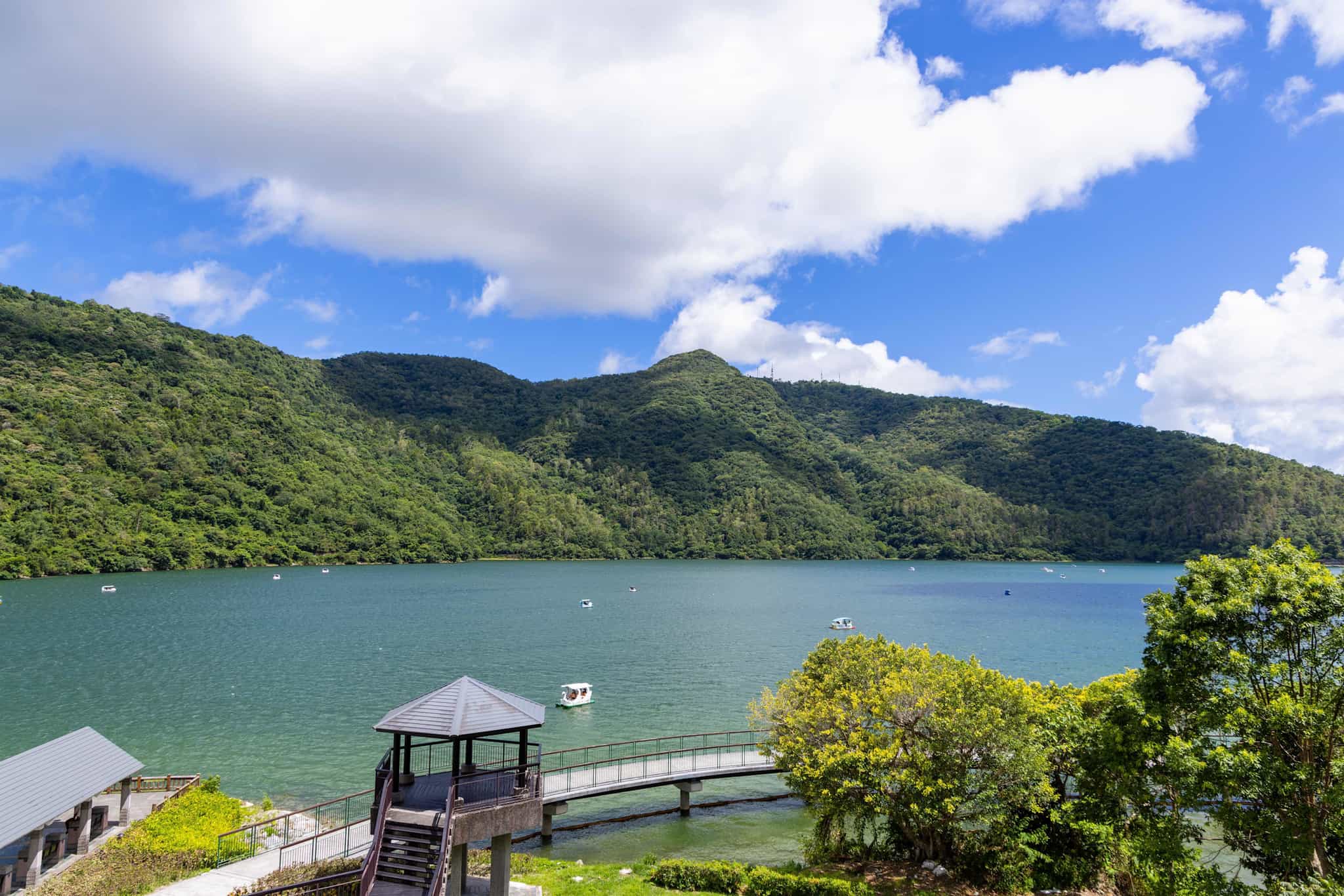 View over Liyu Lake in Taiwan.