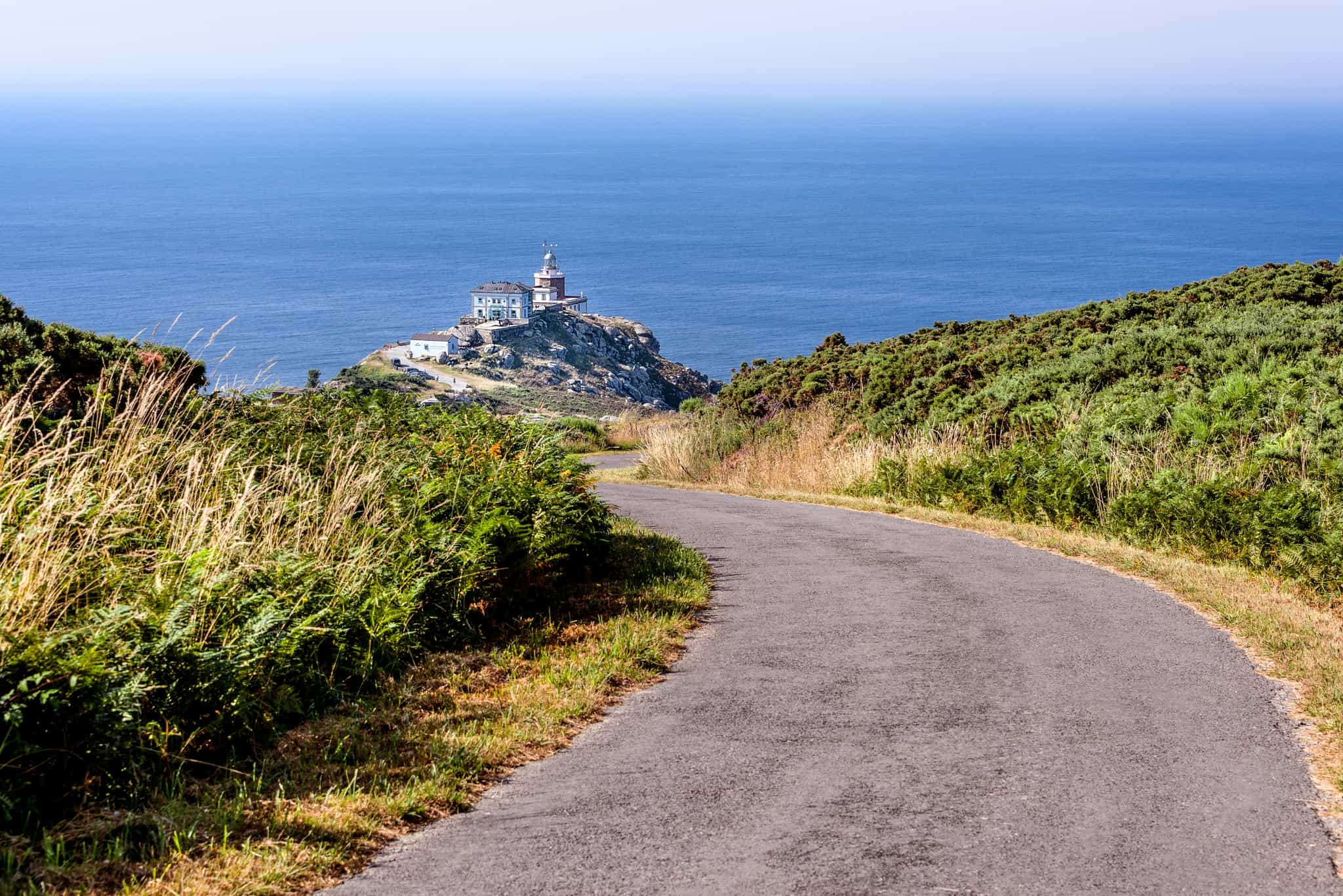 Famous lighthouse at Finisterre, Galicia, Spain.