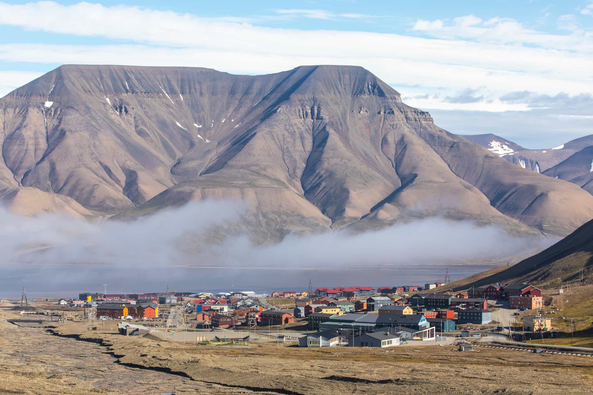 Longyearbyen in the midnight sun, Svalbard, Norway. Photo: Host/Svalbard Wildlife Adventures