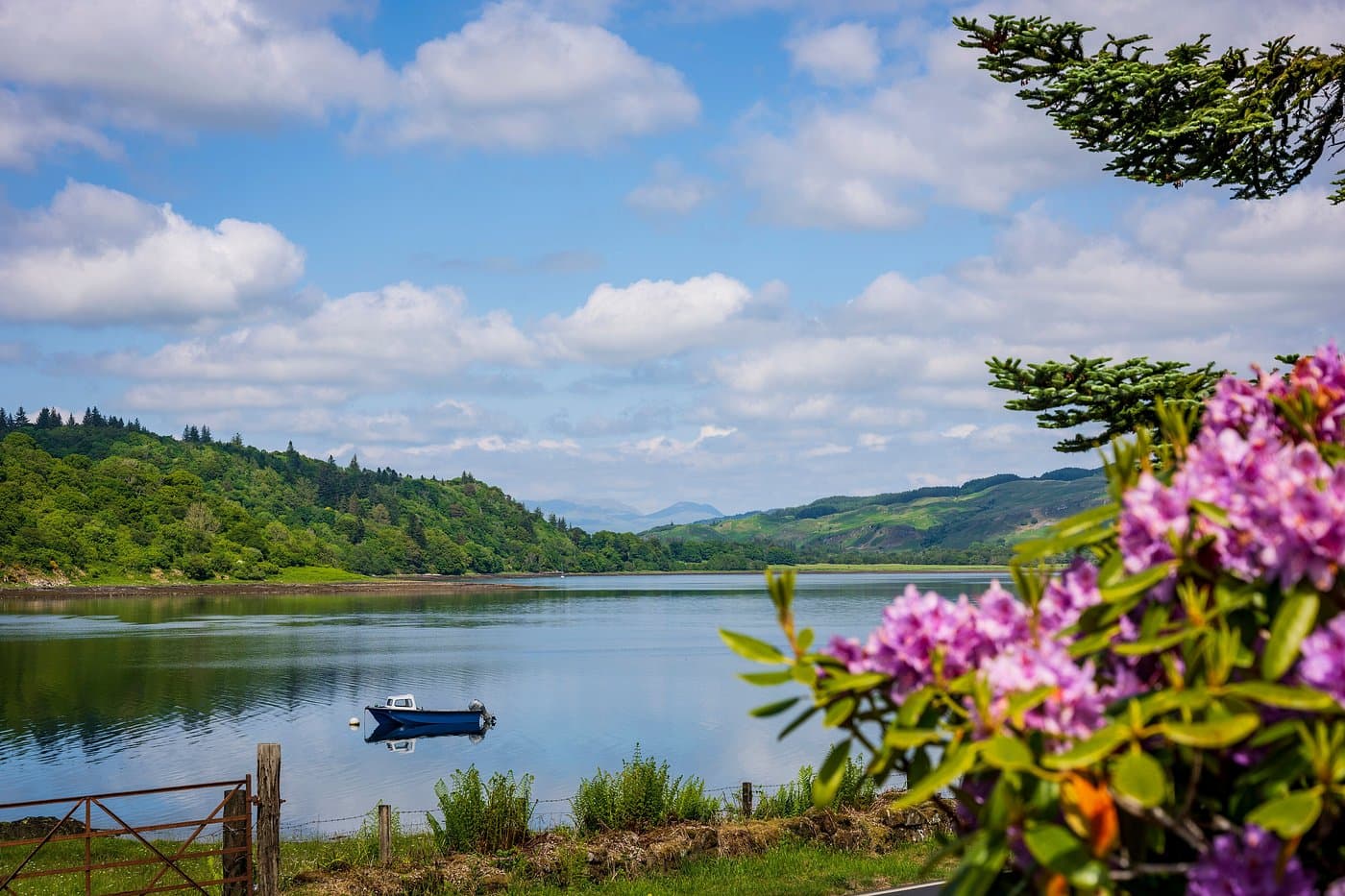 Loch view from Knipoch House, Scotland.