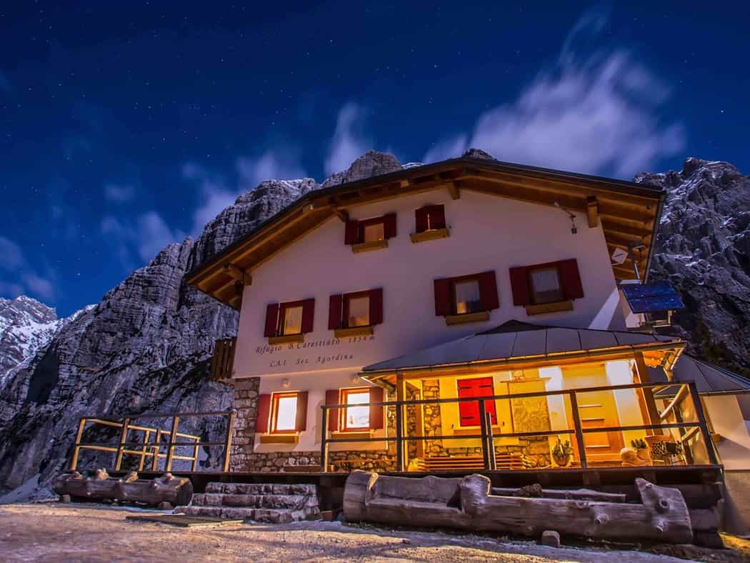 Rifugio Carestiato, Dolomites, Italy. Photo: Rifugio Carestiato website