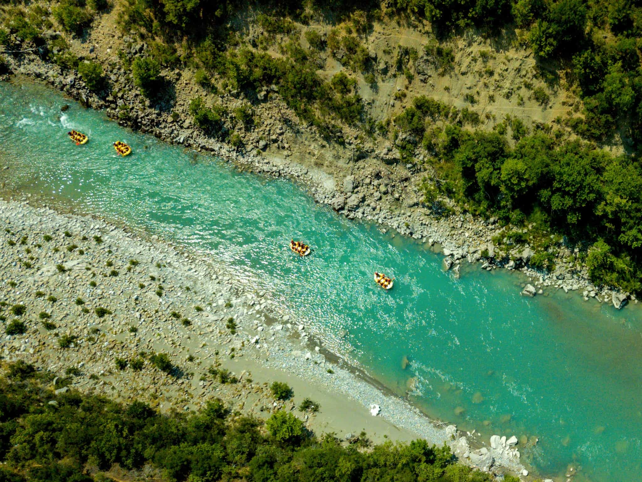 Rafting on Vjosa River, Albania. Photo: Host/Albania Rafting