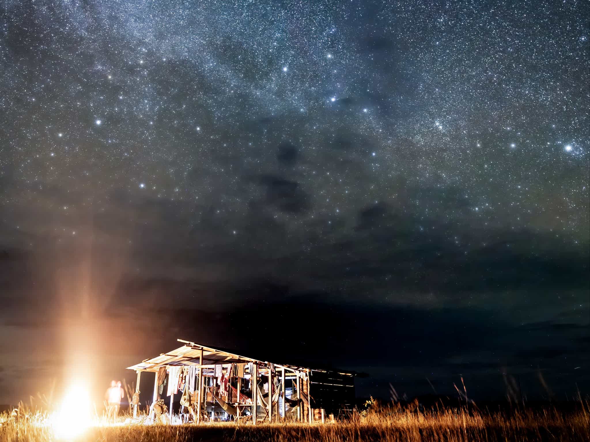 Night sky, Stars, Guyana, Trek, Gwil Pugh