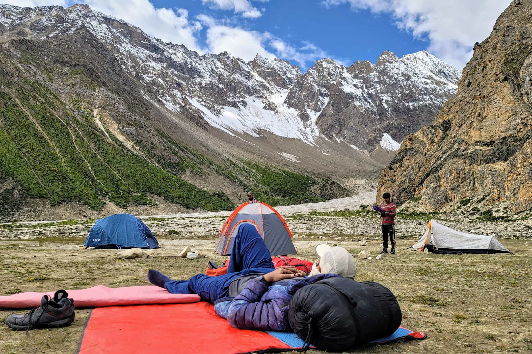 Relaxing at k1 base camp