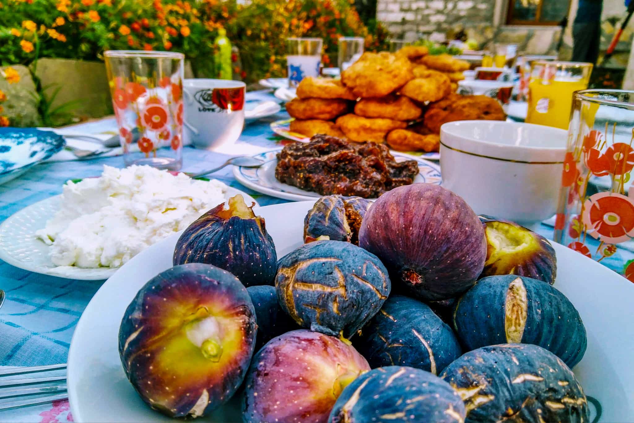 Lunch meal in Albania
