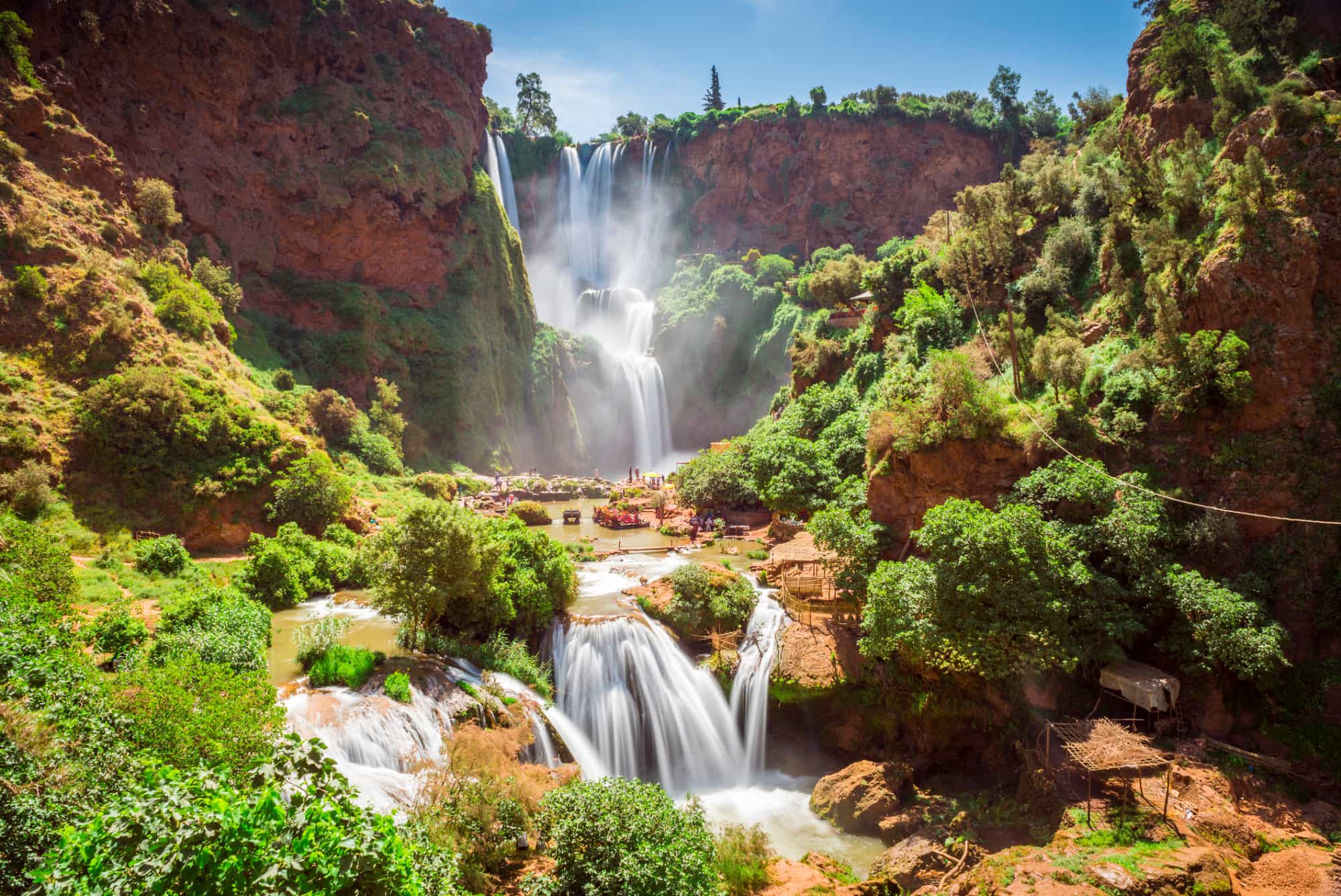 View of Ouzoud waterfalls, Grand Atlas in Morocco