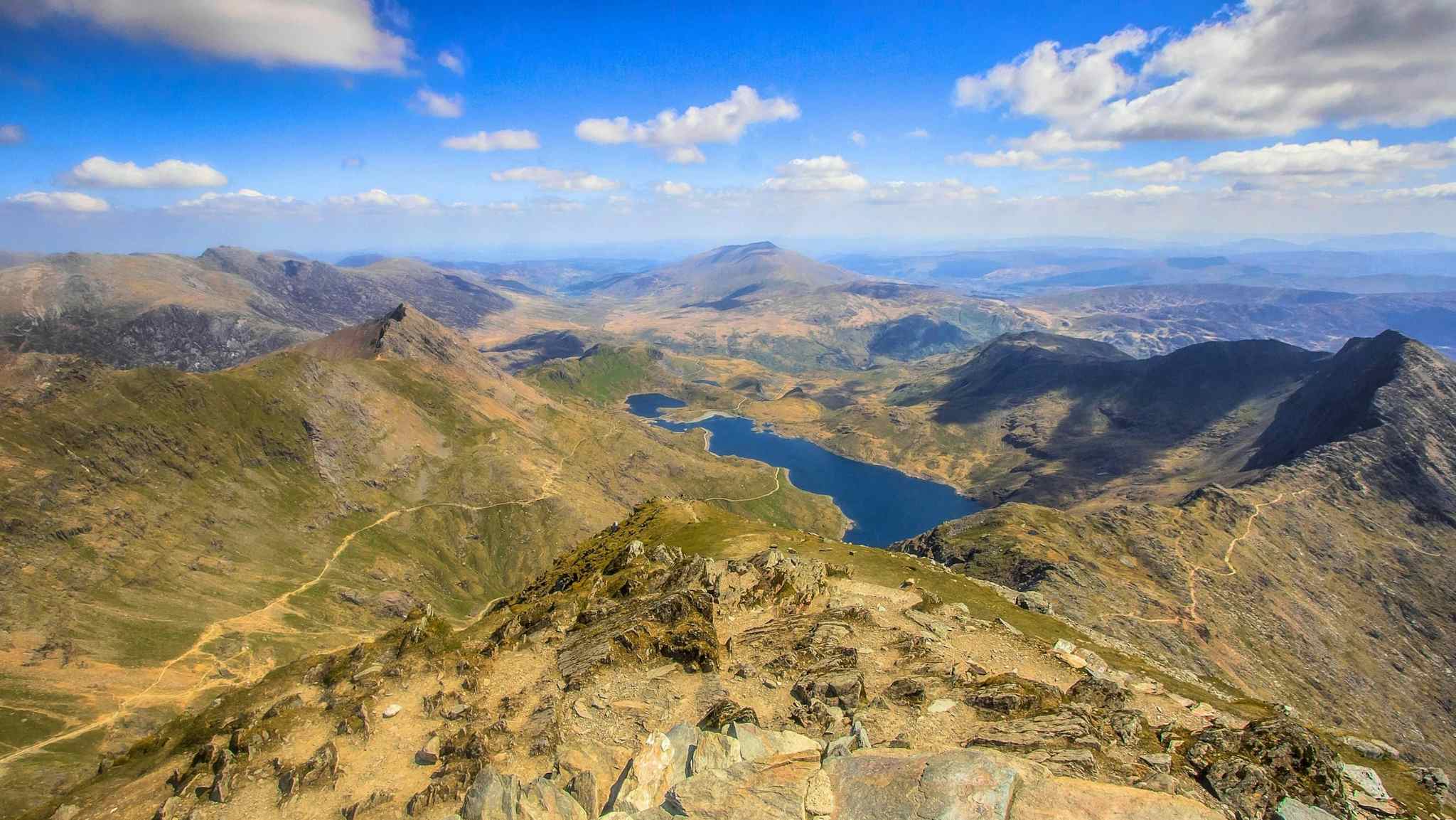 The panorama from the top of Snowdon