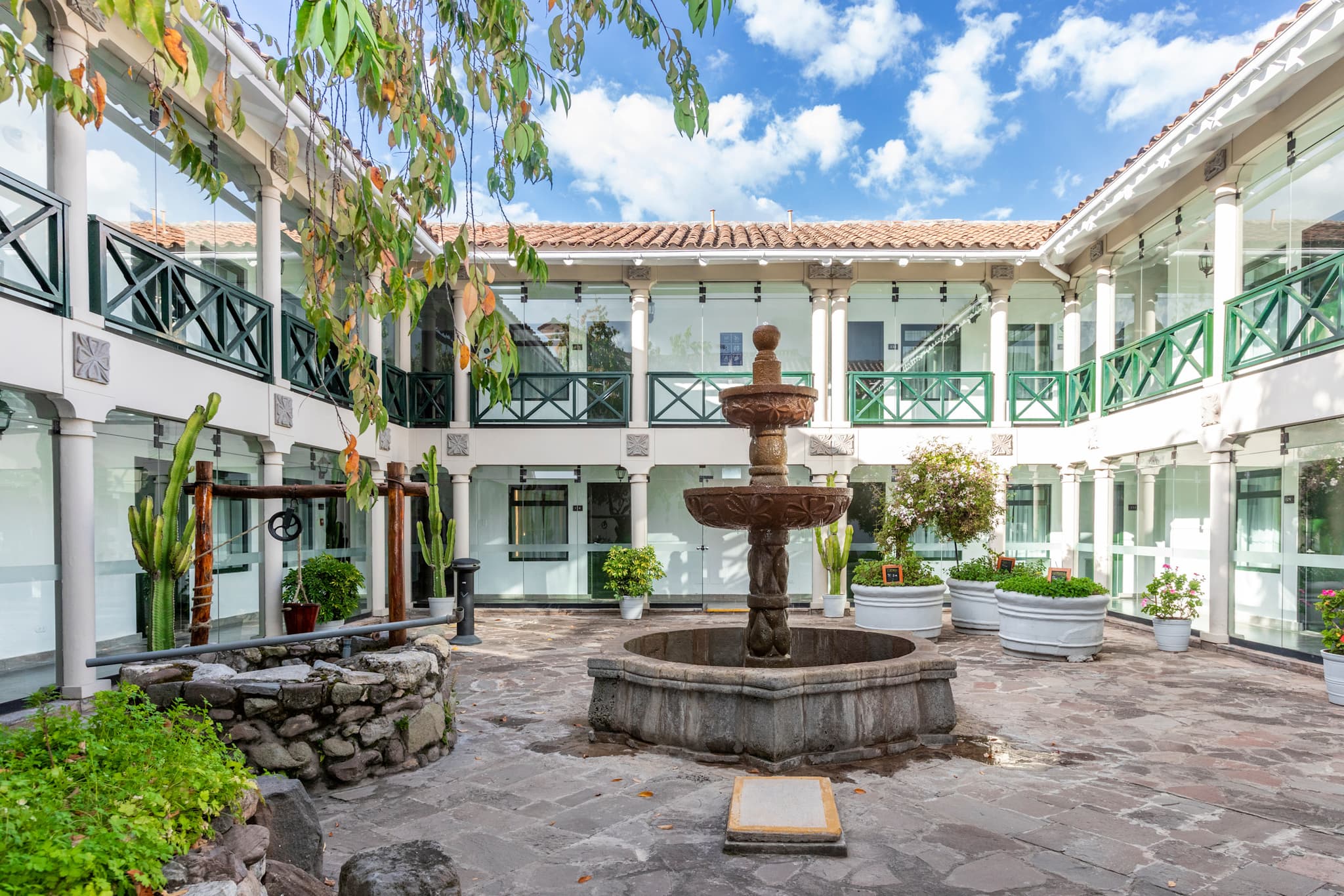 Courtyard at the Casa Andina Premium Cusco, Peru.
