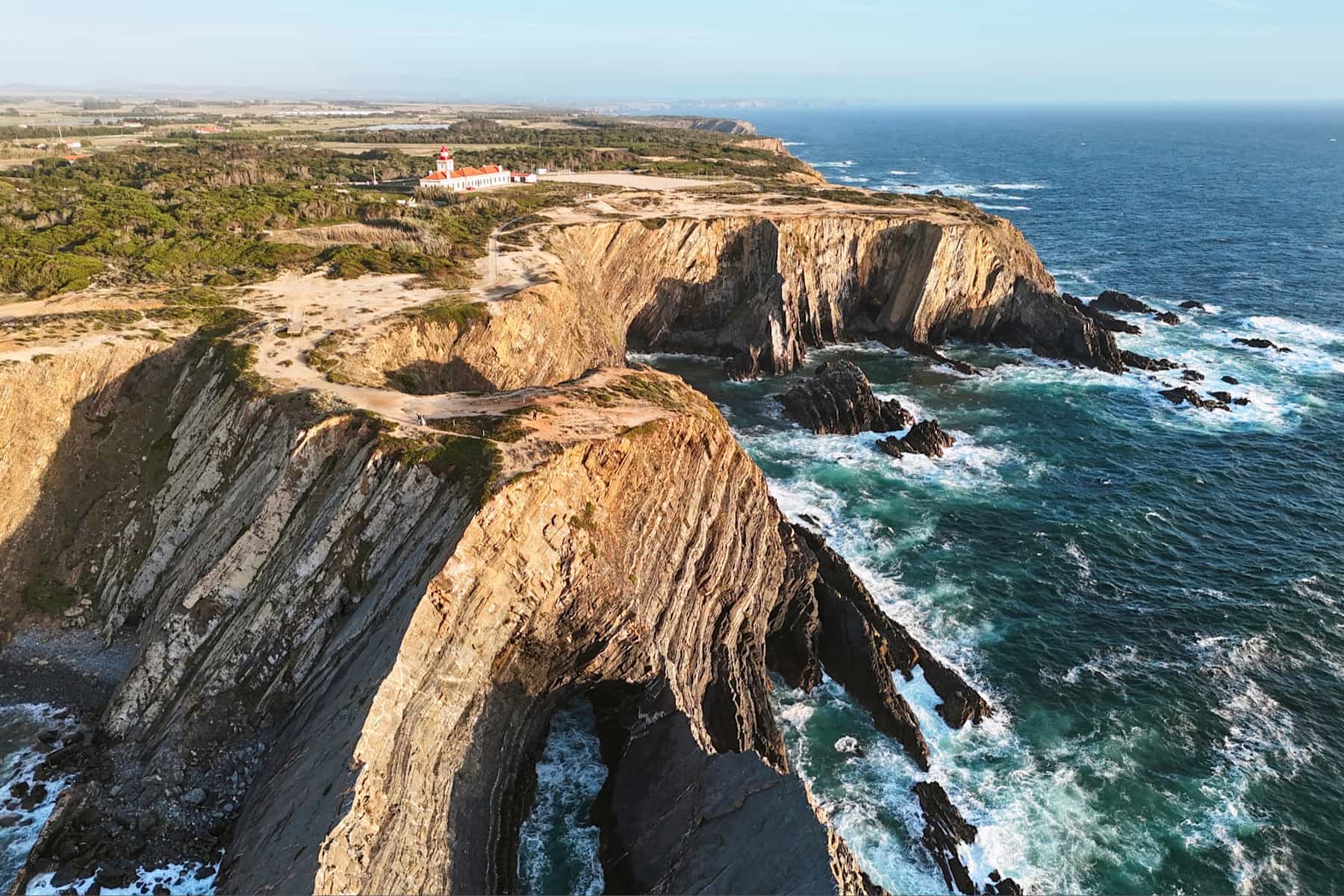 Lighthouse Farol do Cabo Sardão in Alentejo region, Portugal