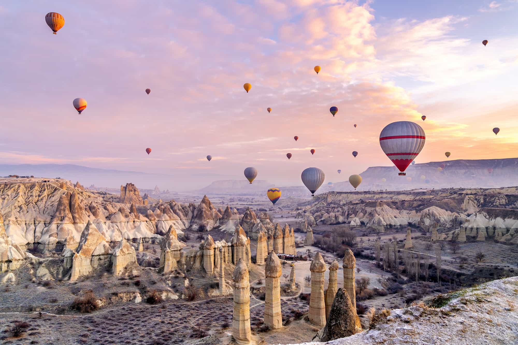 Hot air balloons, Cappadocia, Turkey.