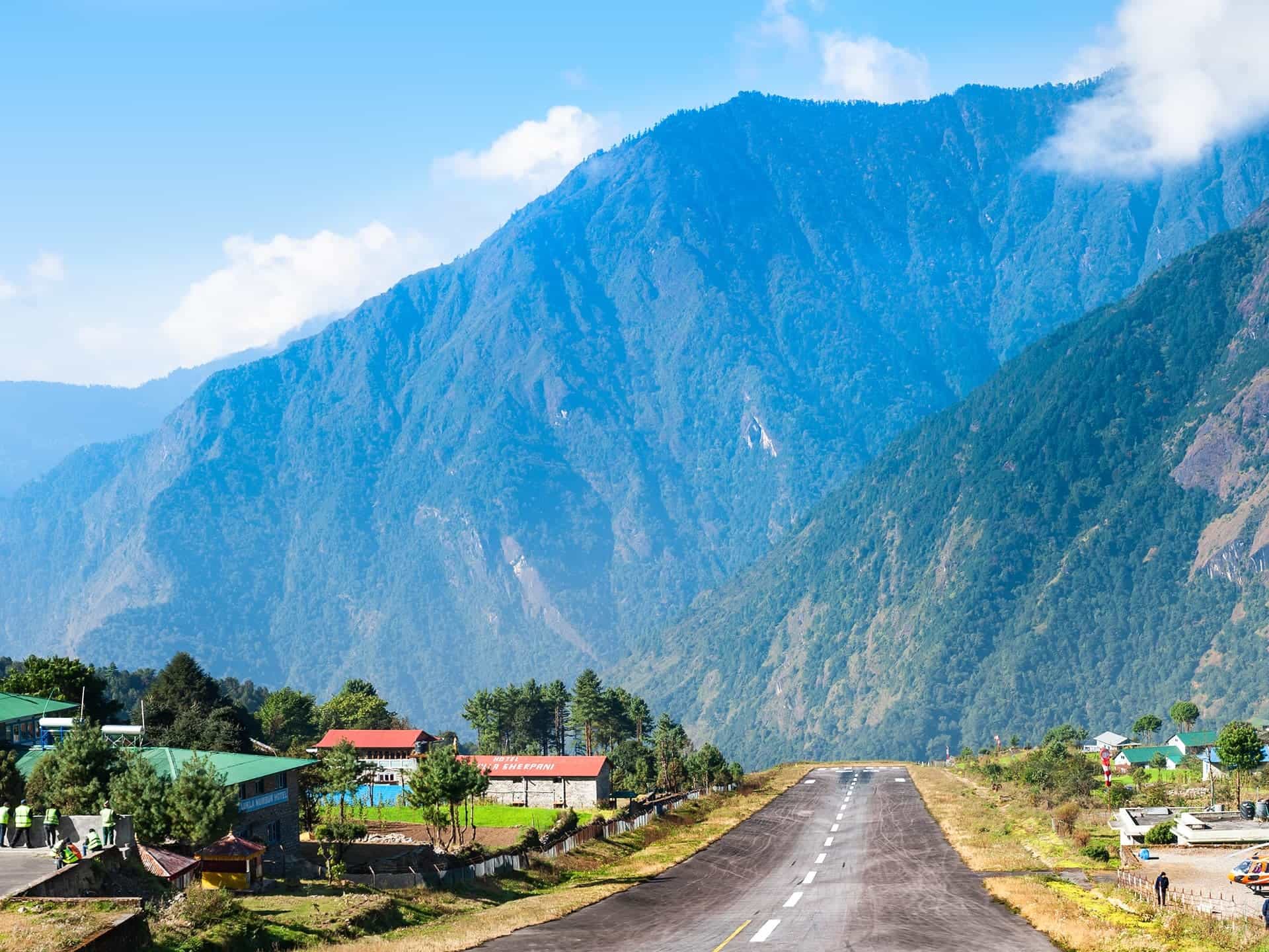 Landing at Lukla Airport, Nepal. Photo: iStock-1132560699