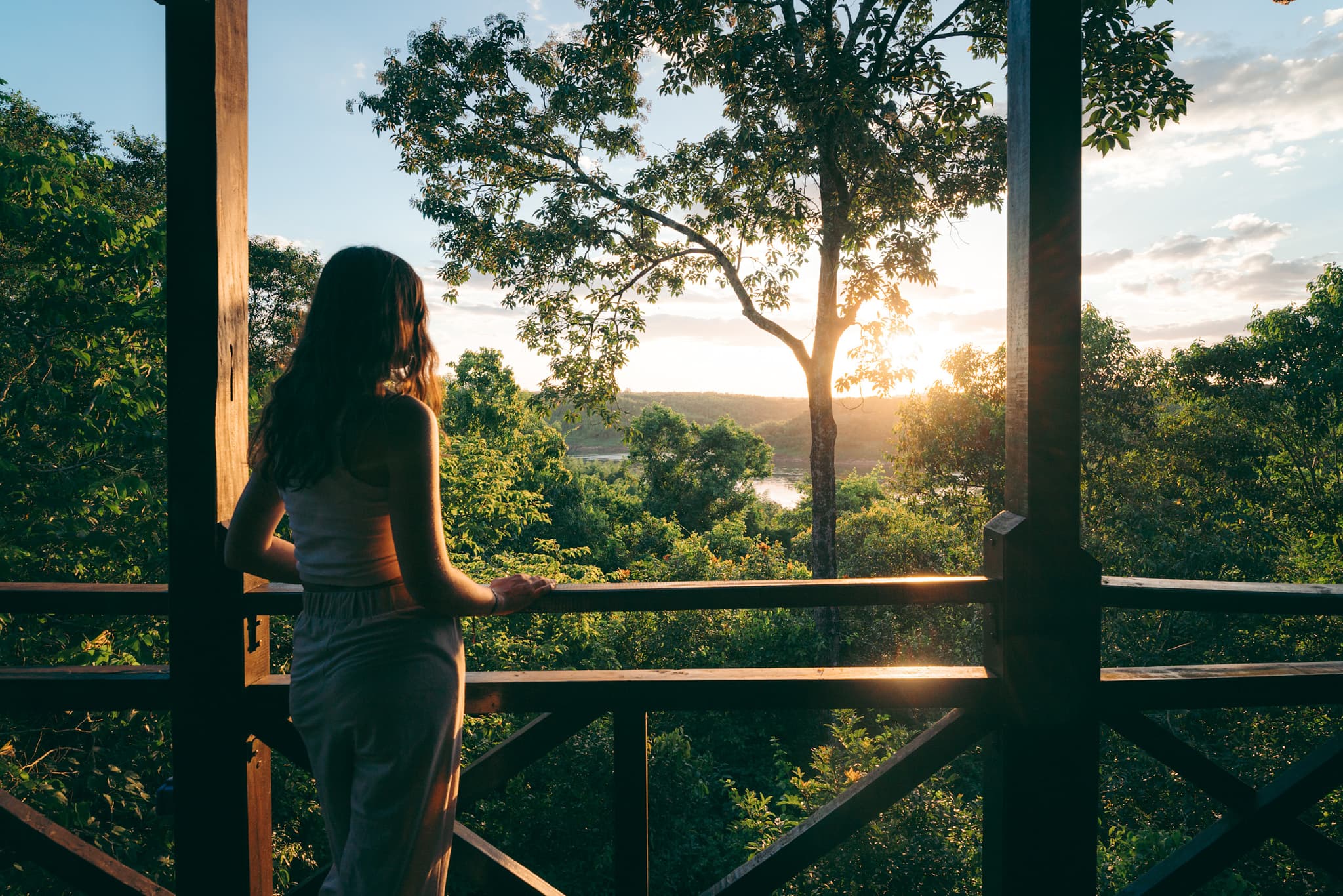 The view from the veranda overlooking the jungle at Posada Puerto Bemberg, Argentina
