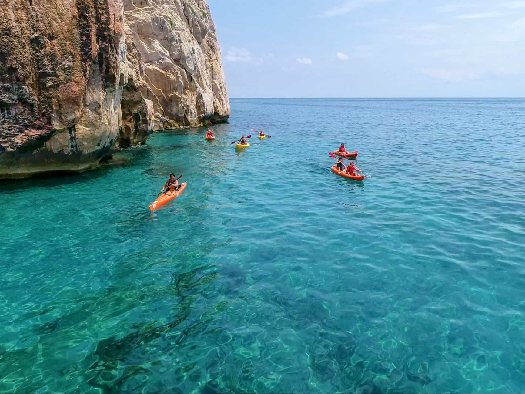 Sea kayaking in the mediterranean. Photo: Getty 1294162607