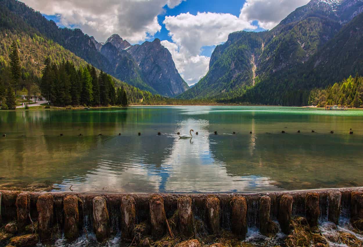 Reflections in the Lake Braies (Lago Di Braies)