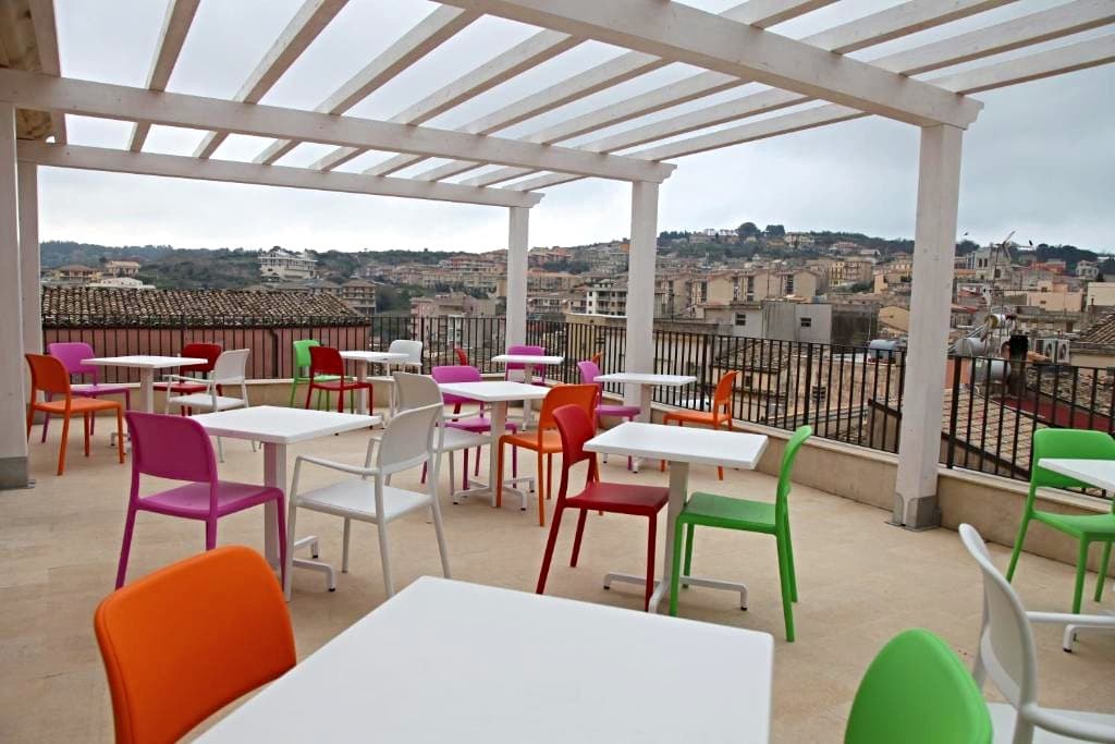 Terrace at RTA Palazzo Judica, Palazzolo Acreide, Sicily